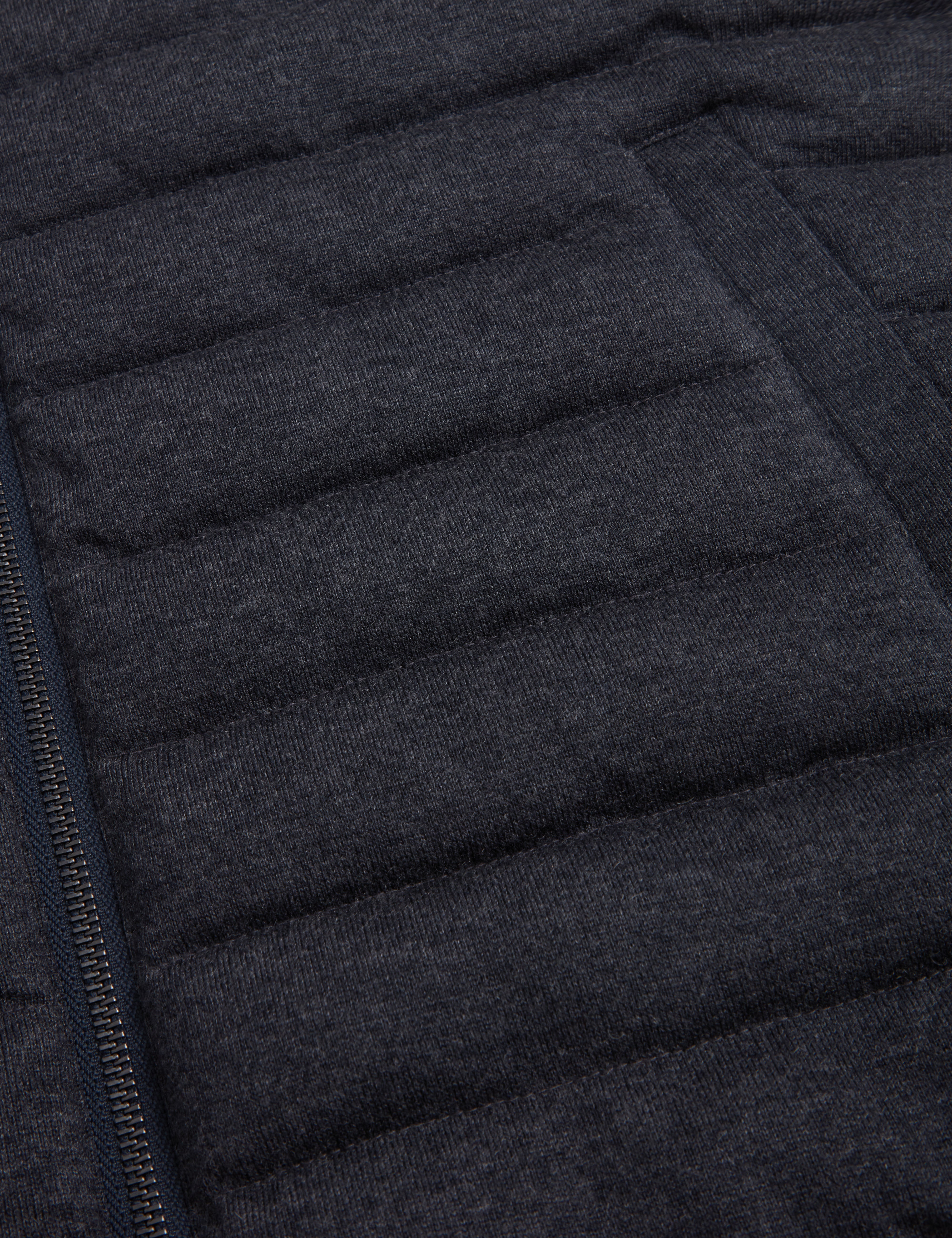 Doppel Fine Knit Reversible Quilted Gilet Charcoal