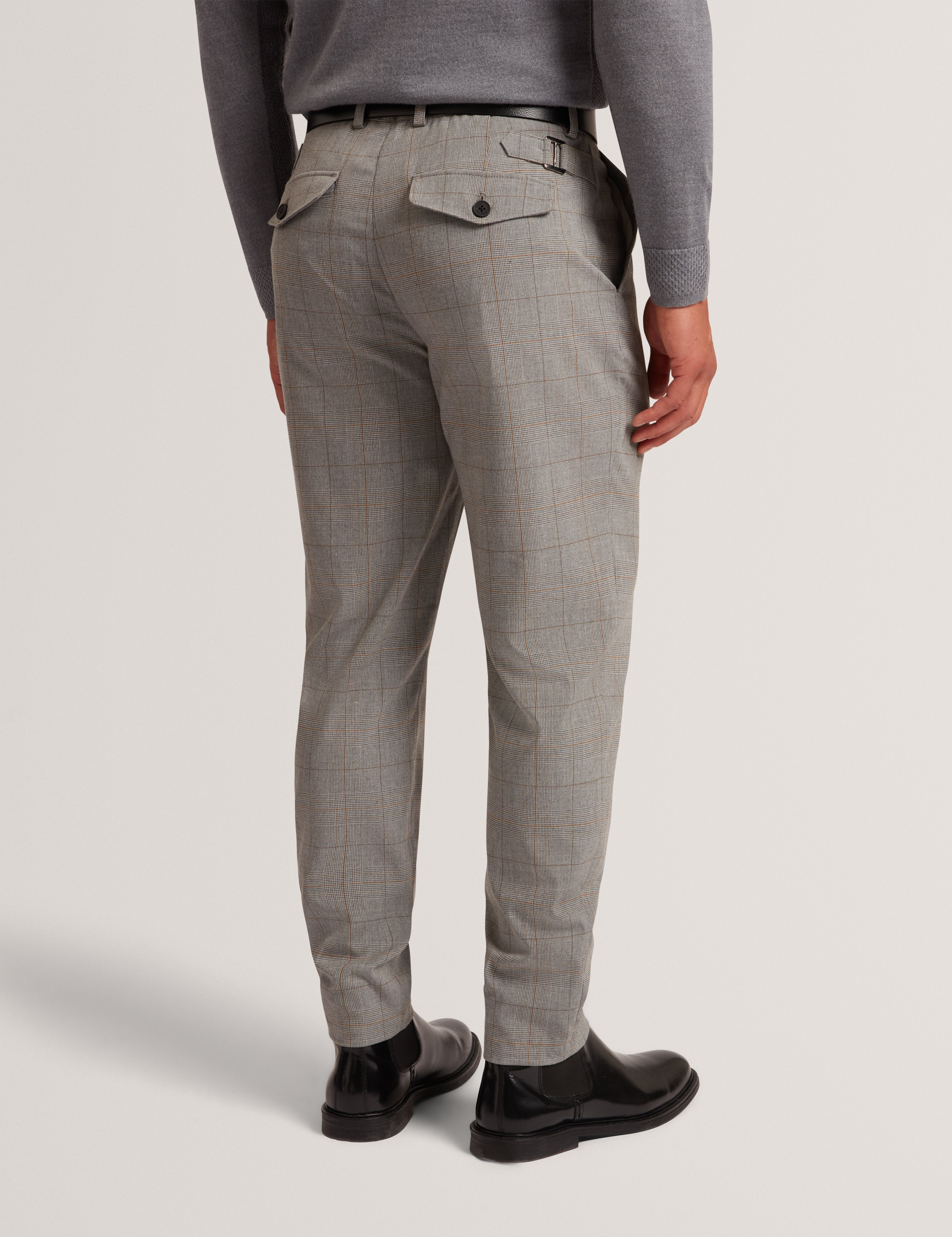 Nathain Regular Fit Pow Trouser Grey