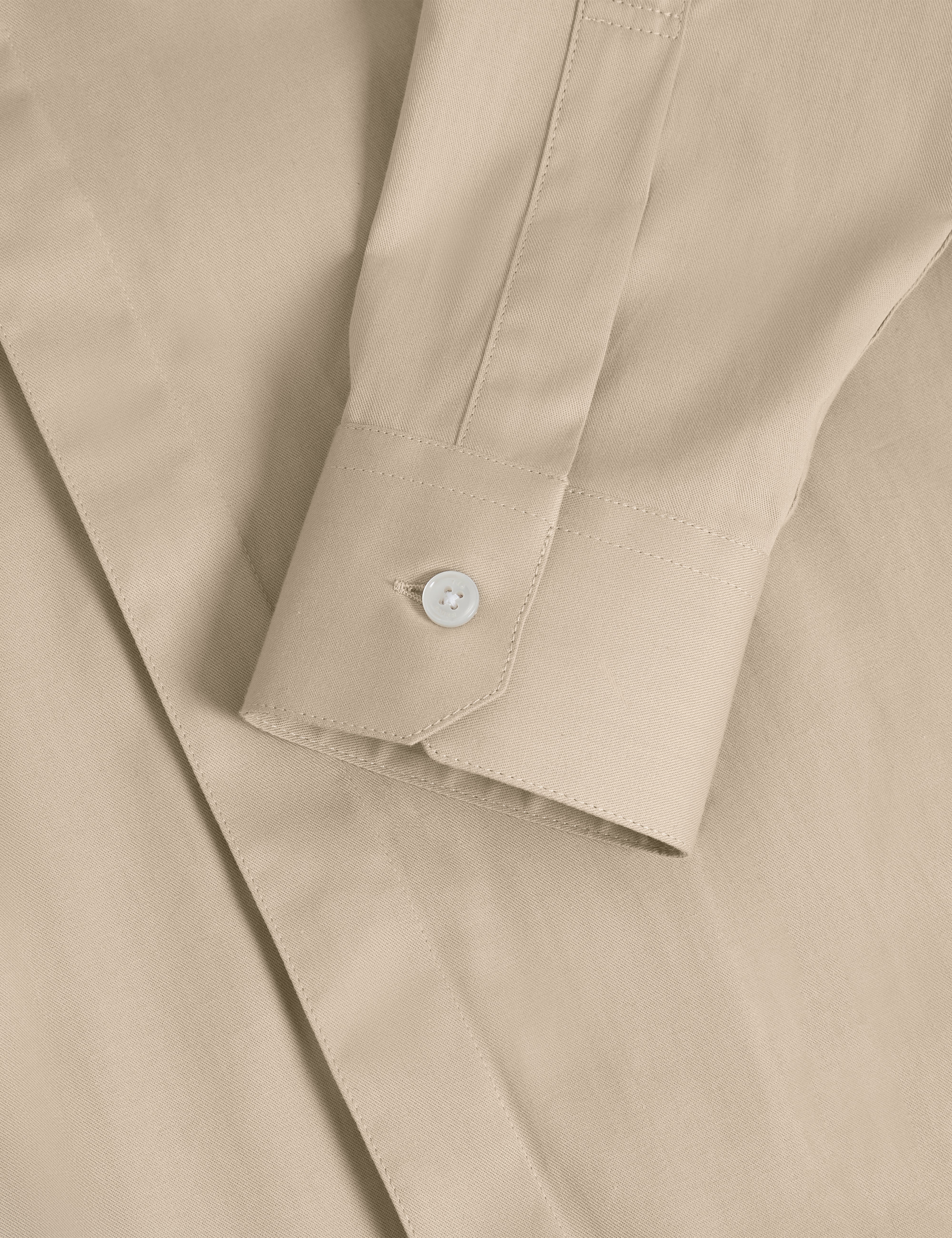 Tibor Long Sleeve Regular Fit Smart Twill Shirt Tan