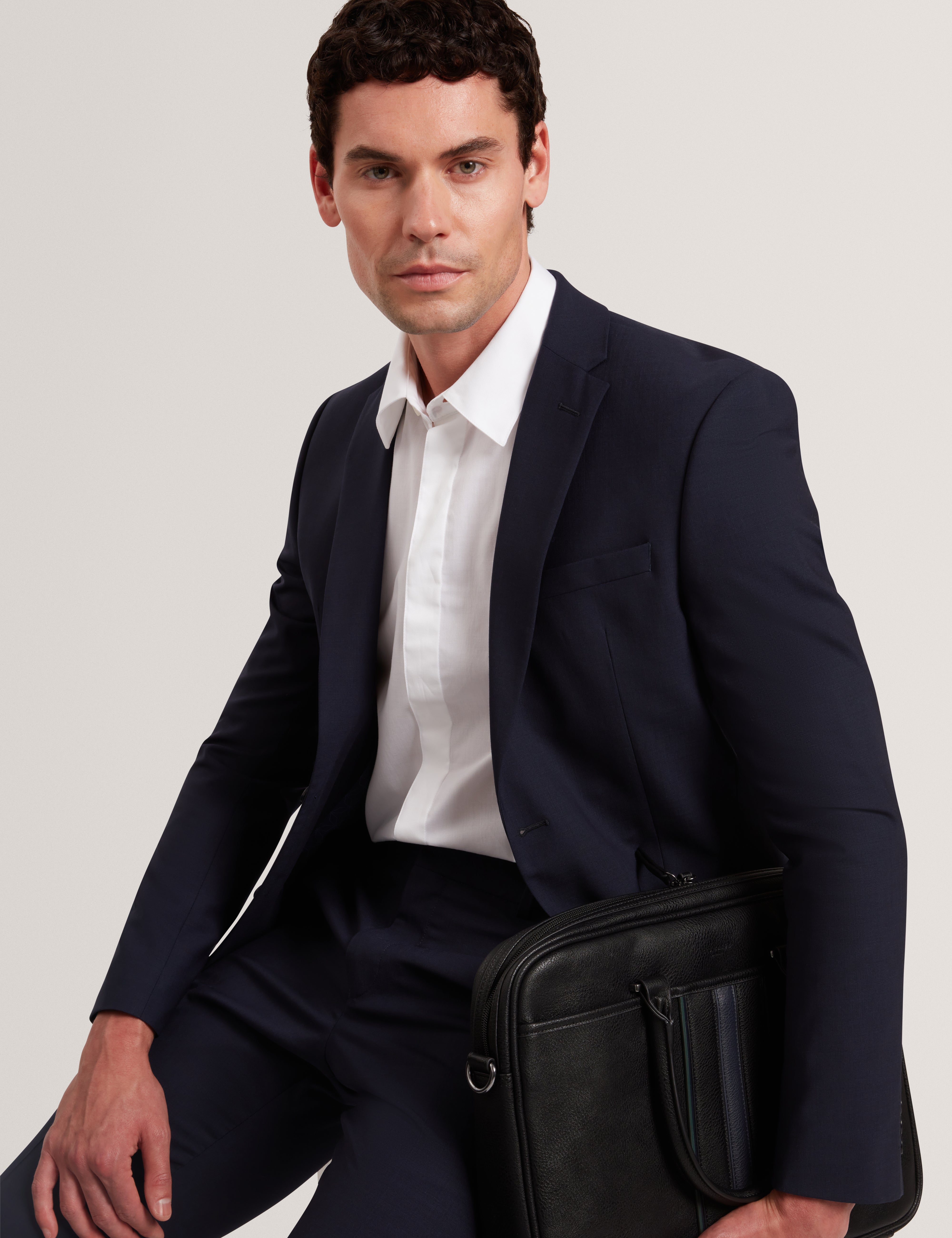 Tibor Long Sleeve Regular Fit Smart Twill Shirt White