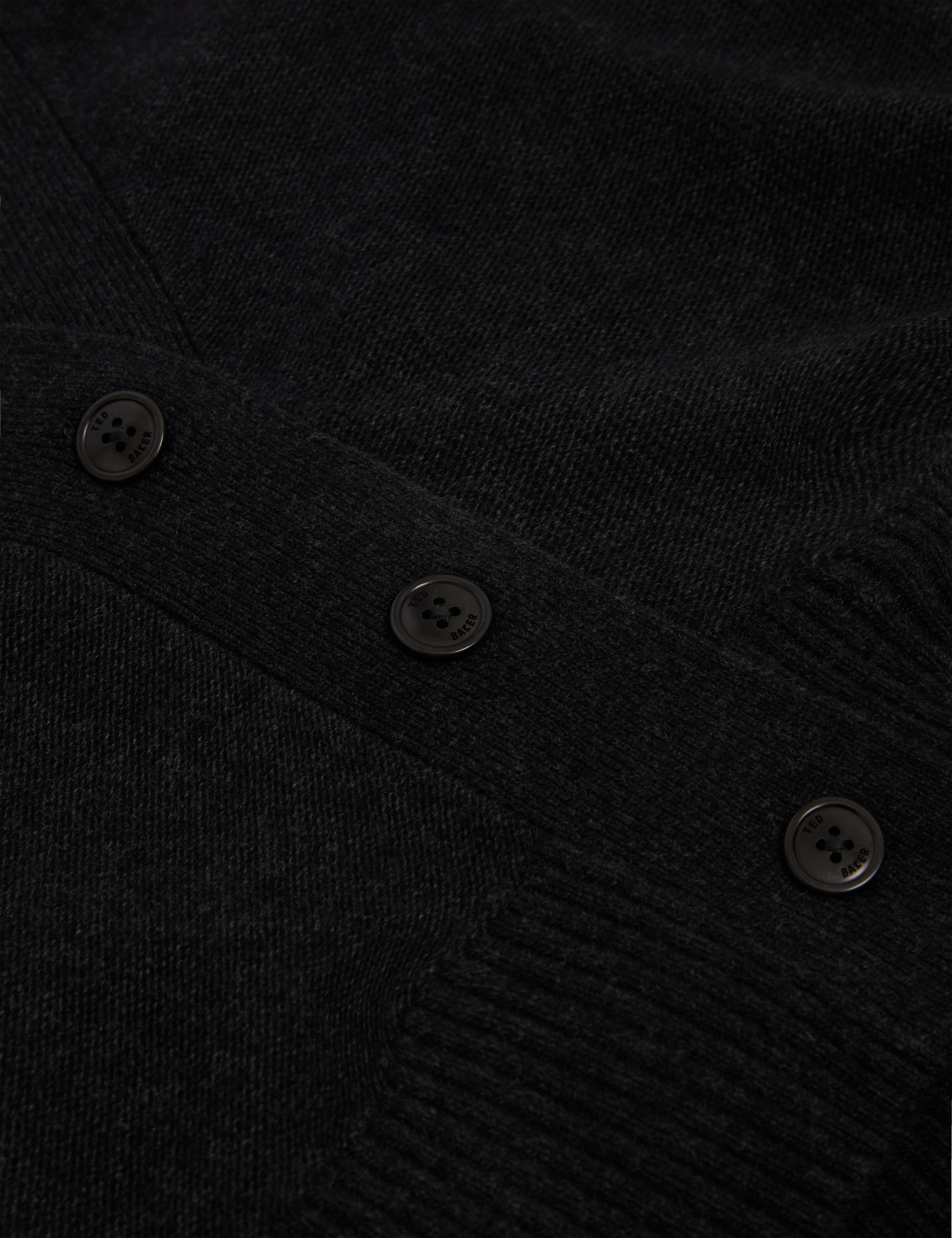 Mallee V Neck Boxy Fit Cardigan Charcoal