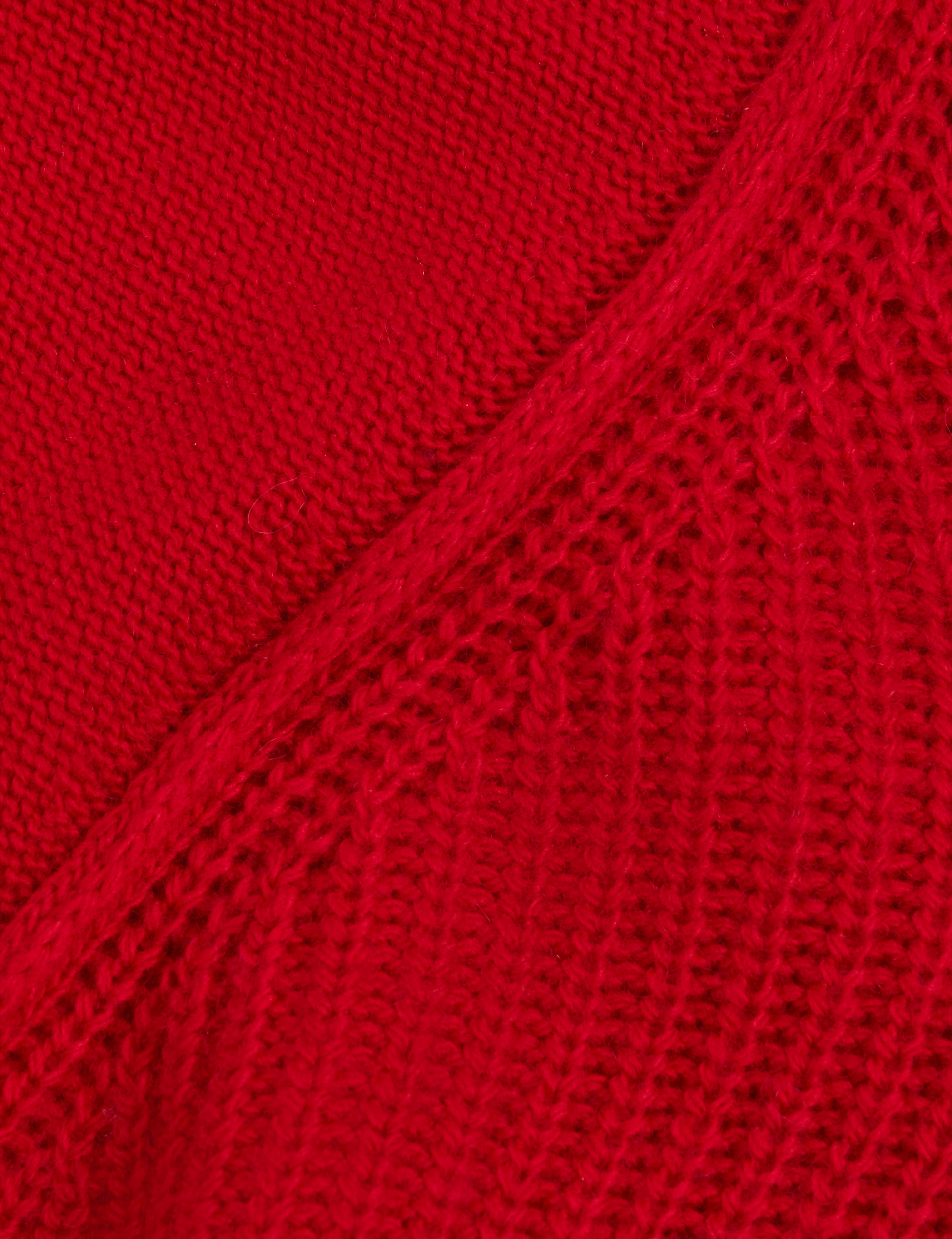 Vicckii Crew Neck Knitted Jumper Dk-Red