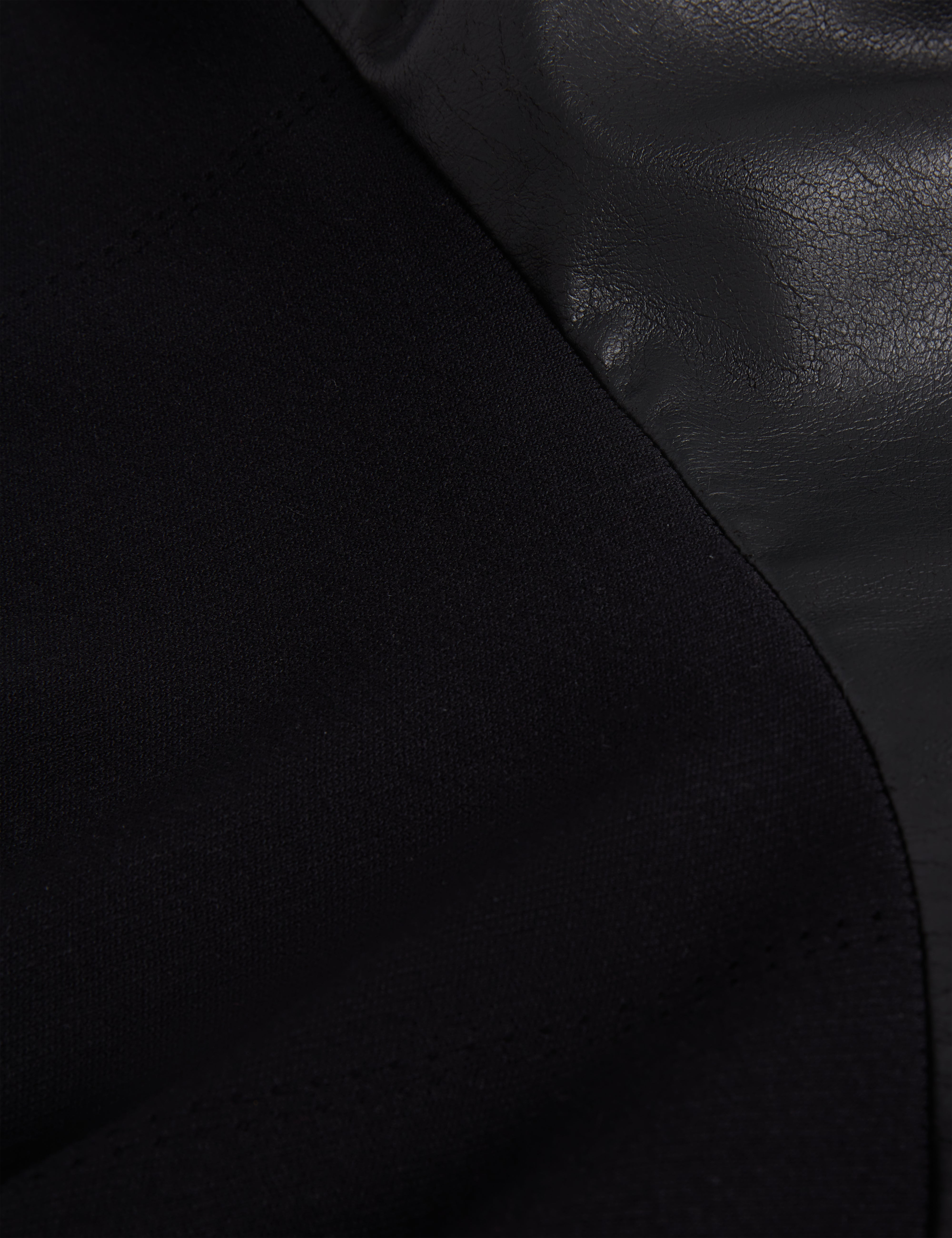 Noviva Midi Dress With Faux Leather Skirt Black
