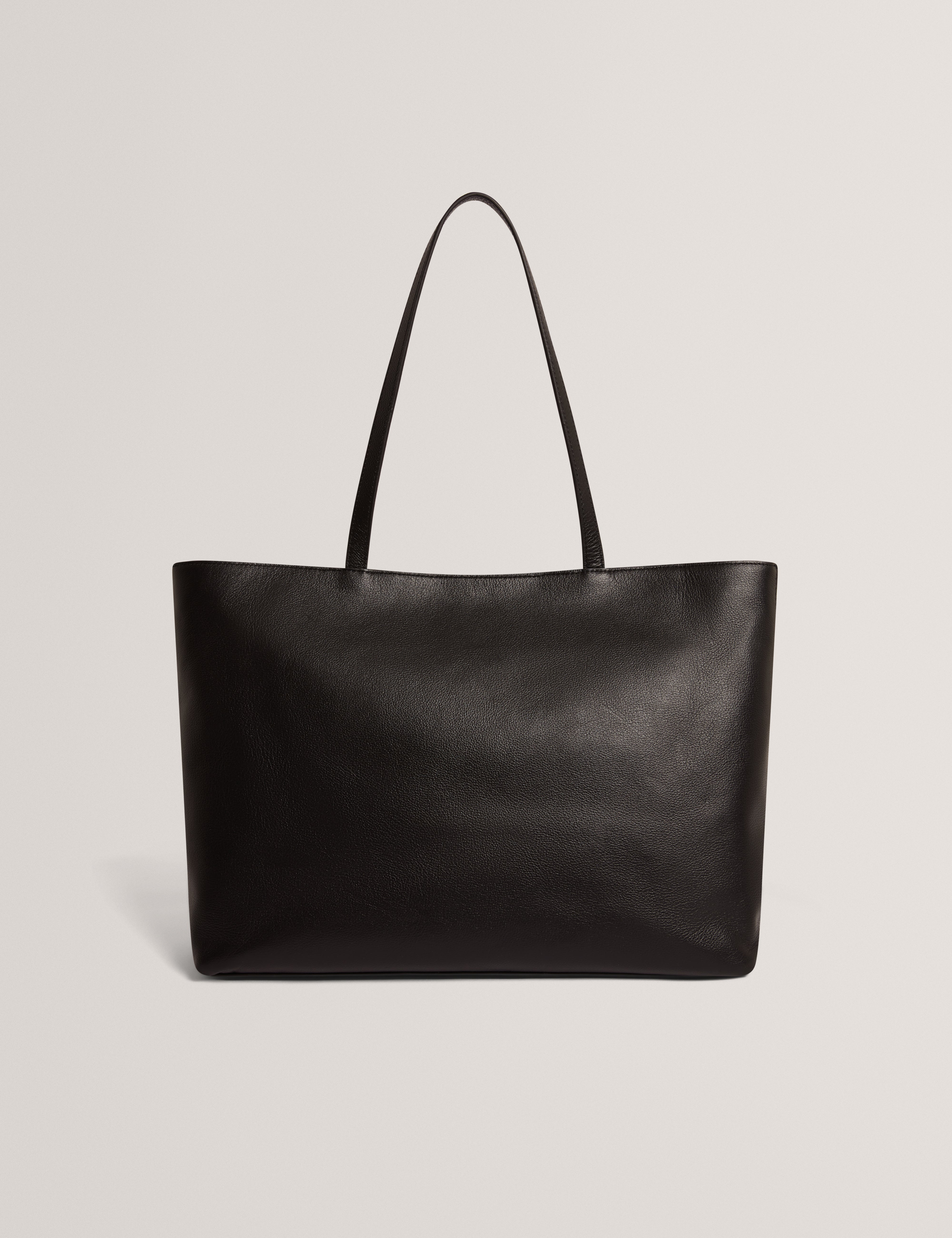 Lenyya Large Leather Tote Bag Black