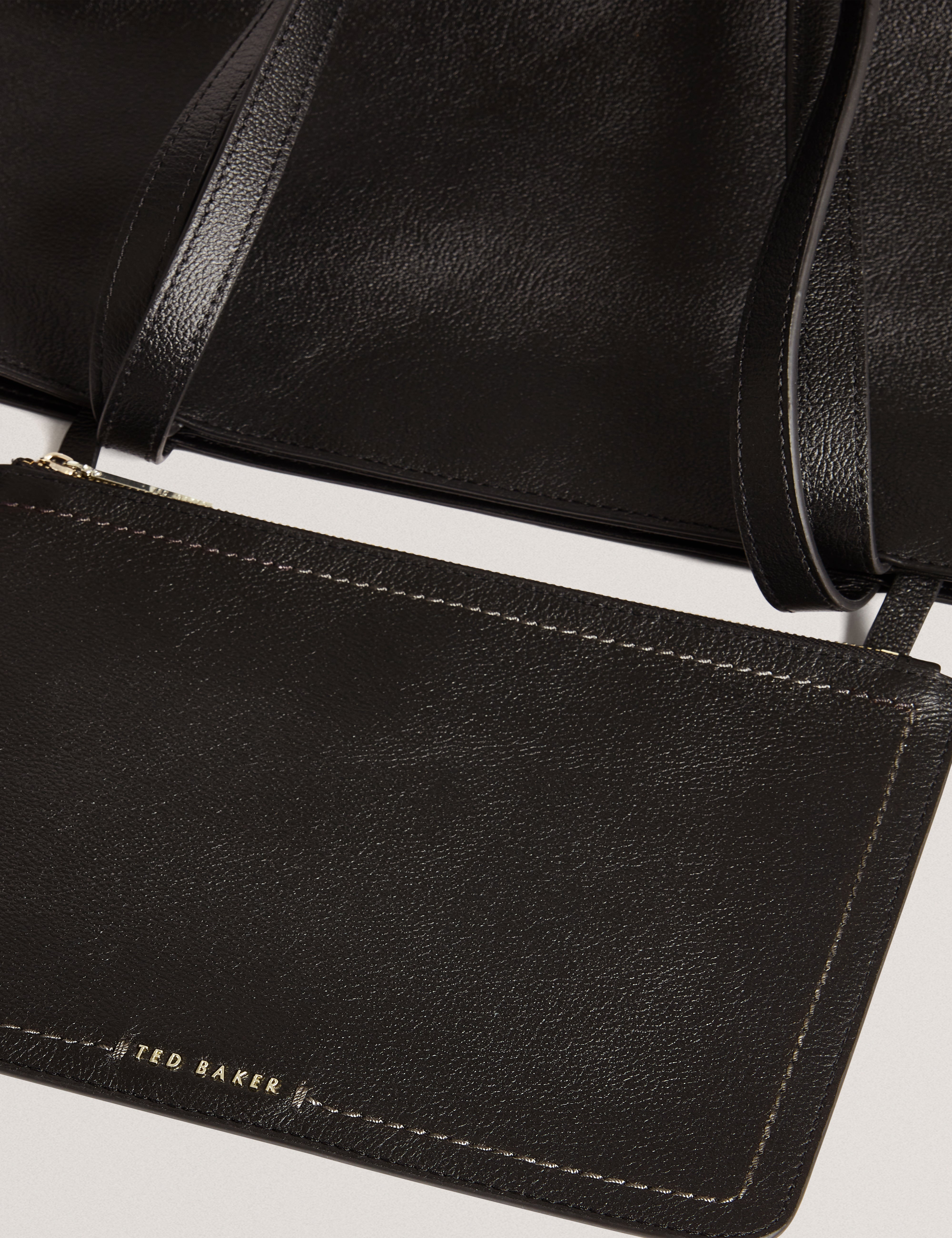 Lenyya Large Leather Tote Bag Black
