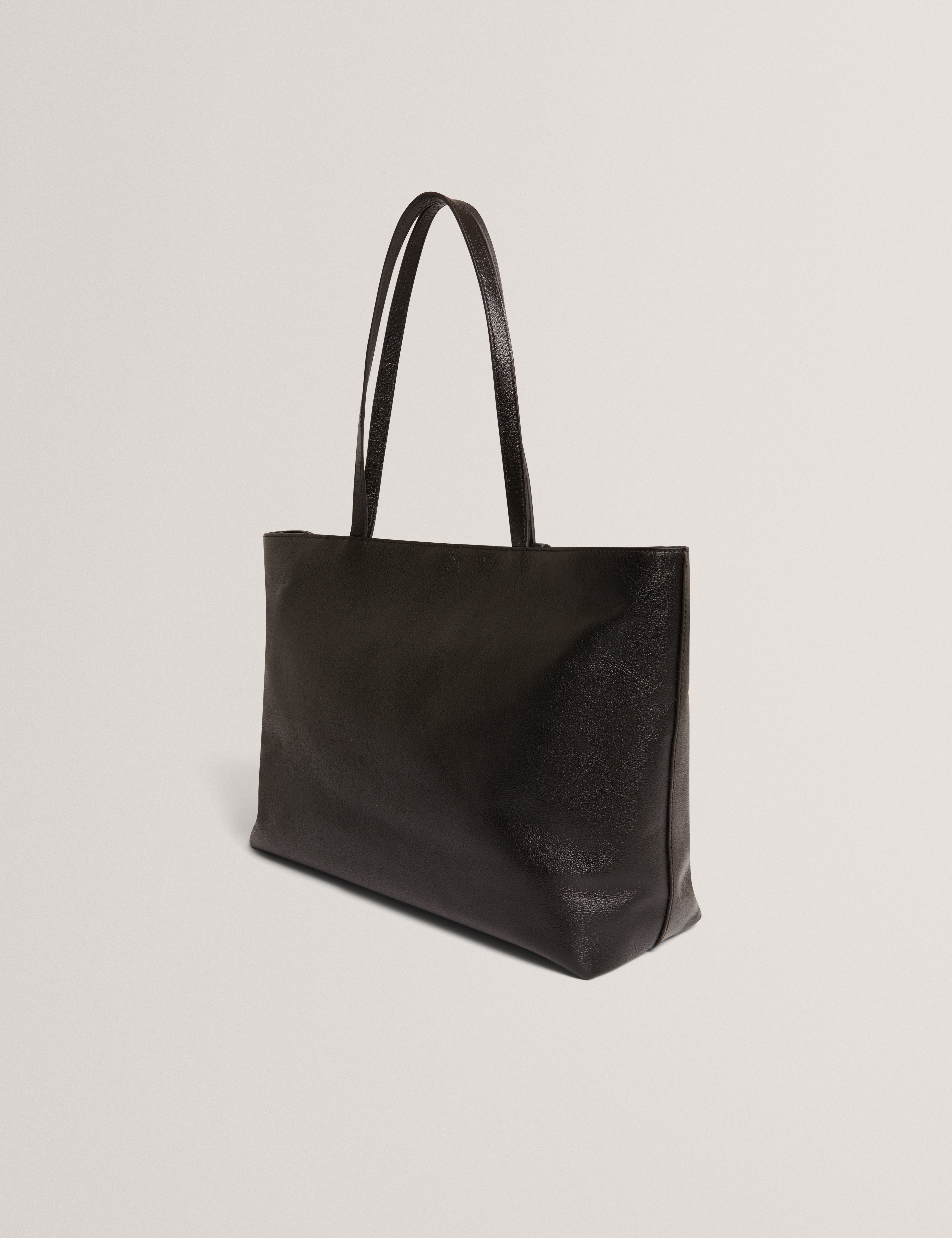 Lenyya Large Leather Tote Bag Black