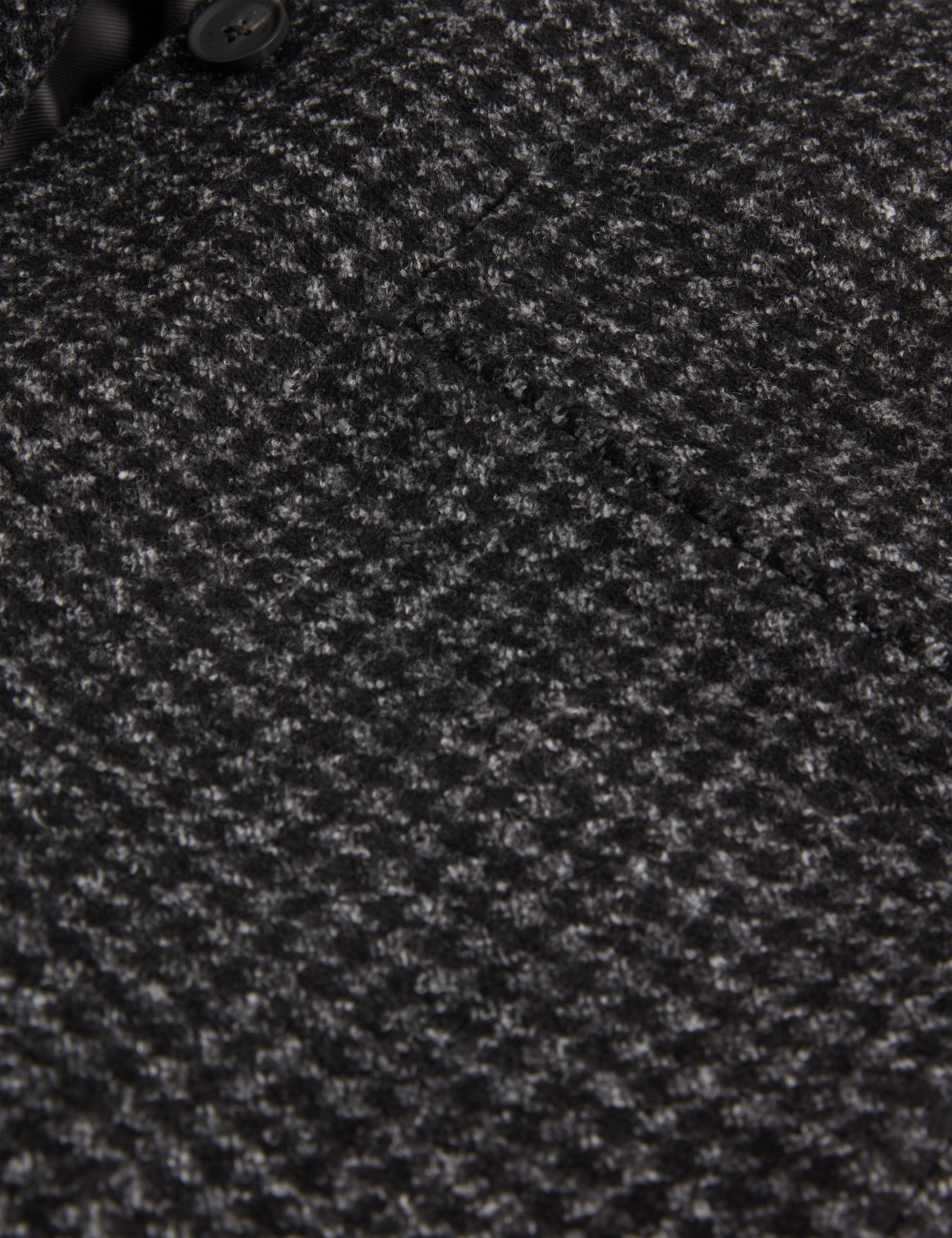 Eppsom Relaxed Fit Knitted Houndstooth Coat Black