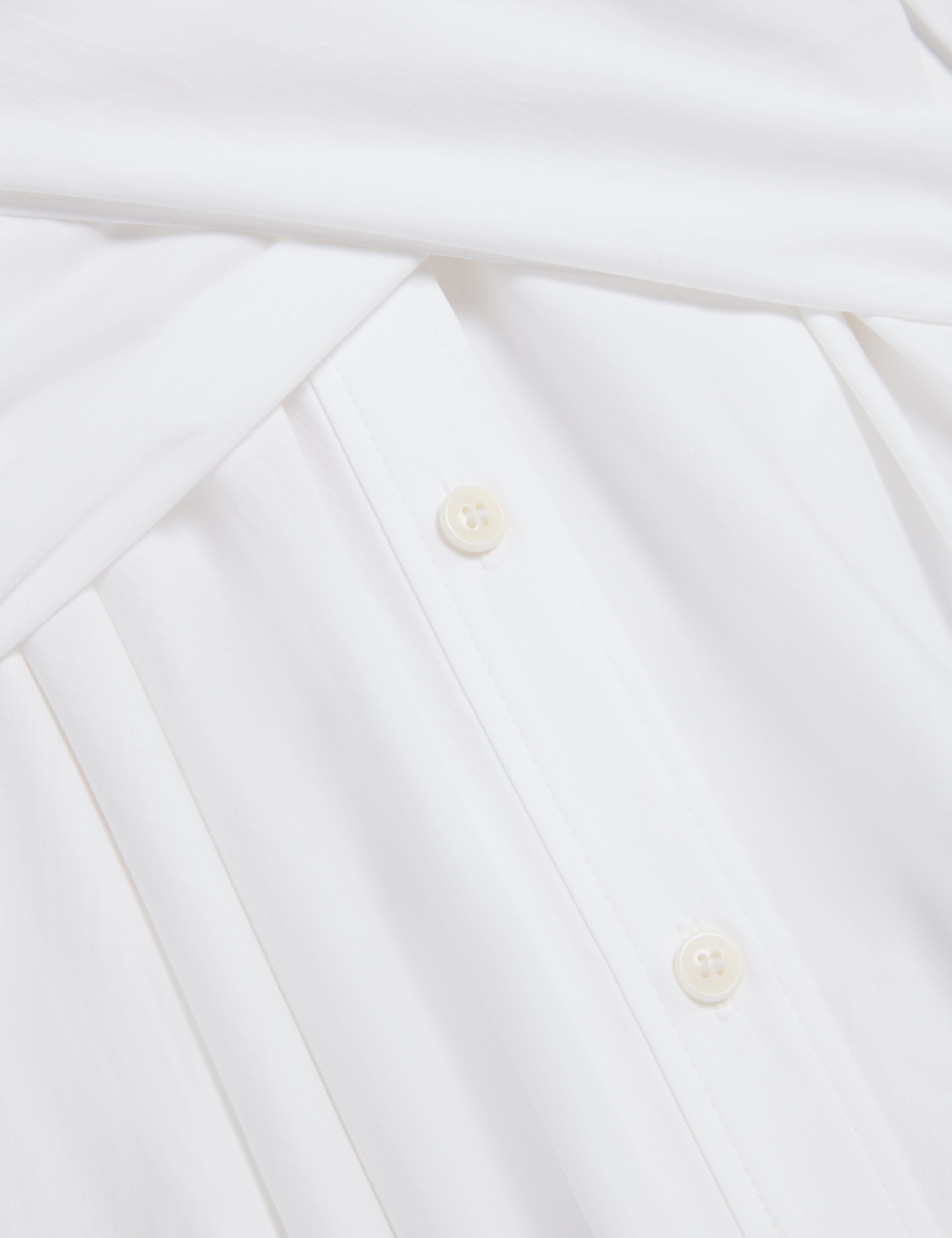 Ellisia Wrap Shirt Midi Dress White