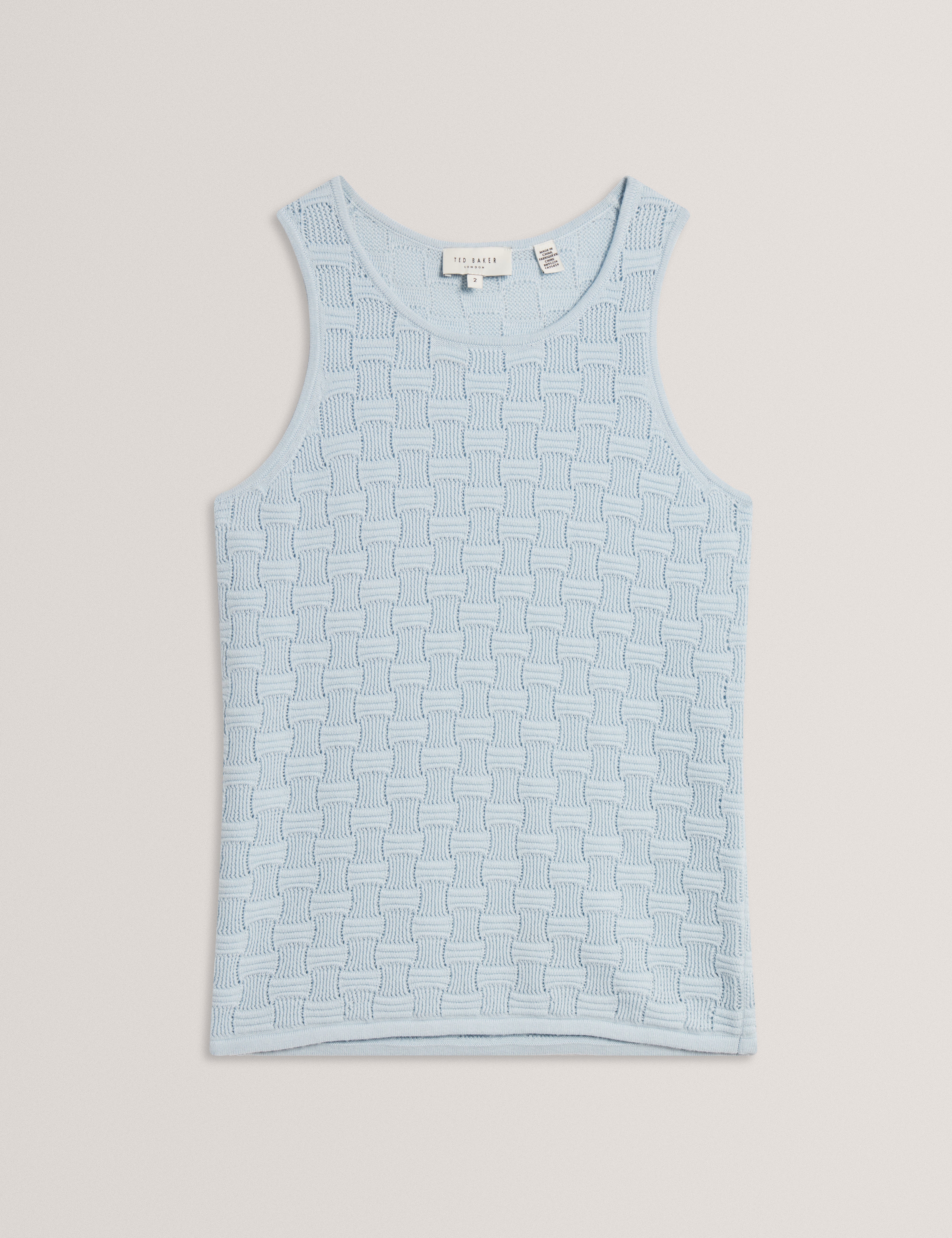Yuna Touch Of Silk Knitted Sleeveless Top Pl-Blue