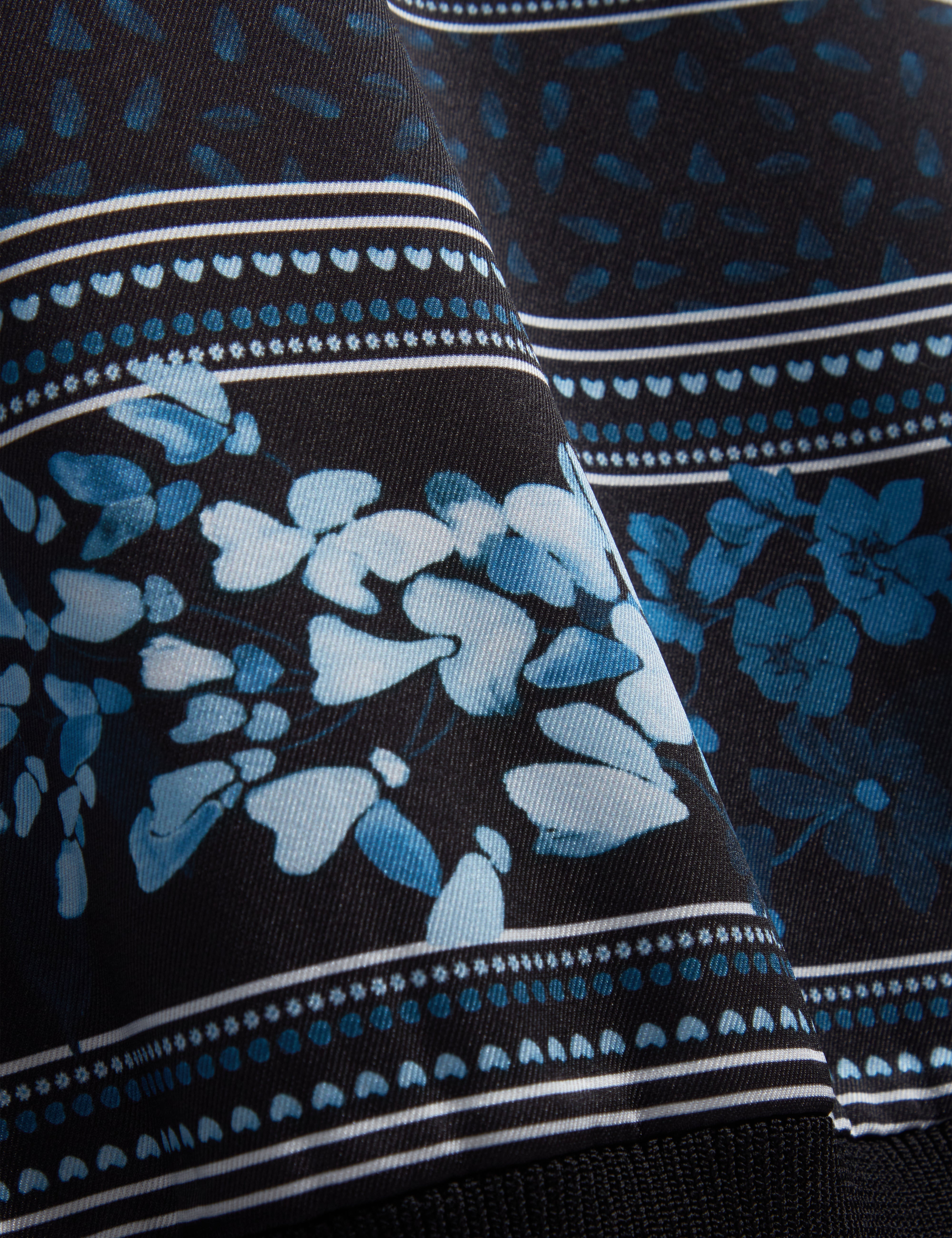 Azzala Printed Woven Front Boxy Dress Black
