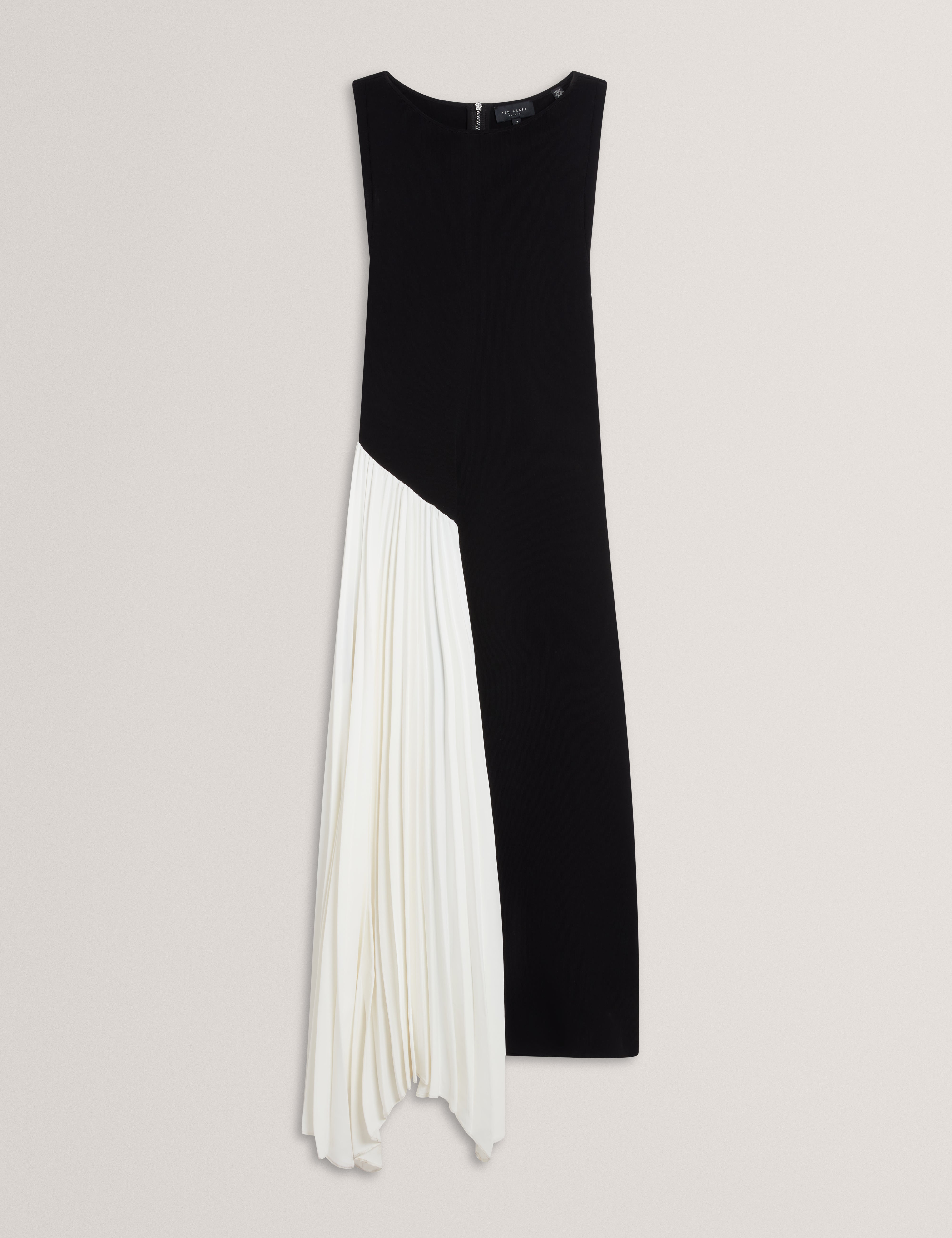Zeera Sleeveless Knit Dress With Contrast Black