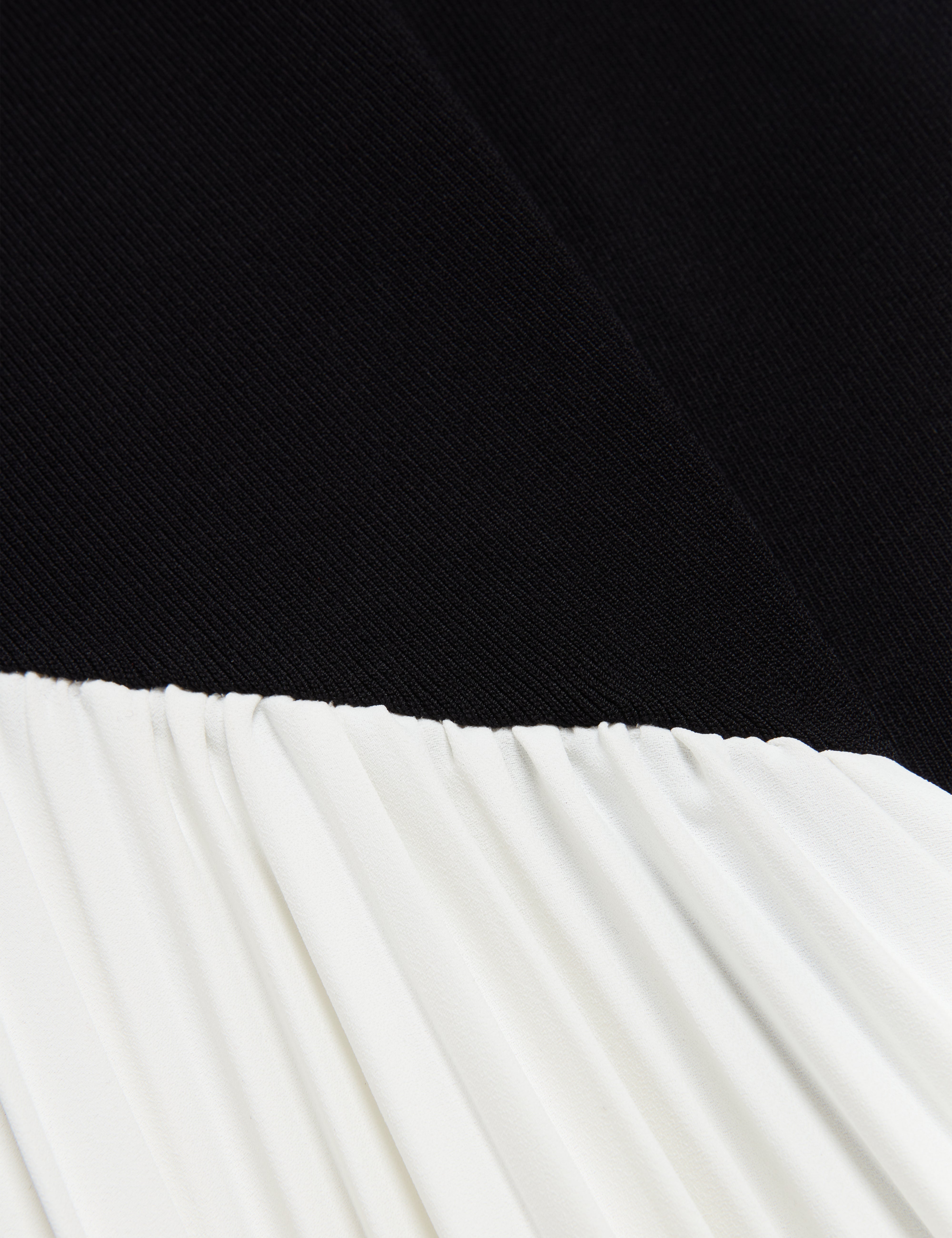 Zeera Sleeveless Knit Dress With Contrast Black