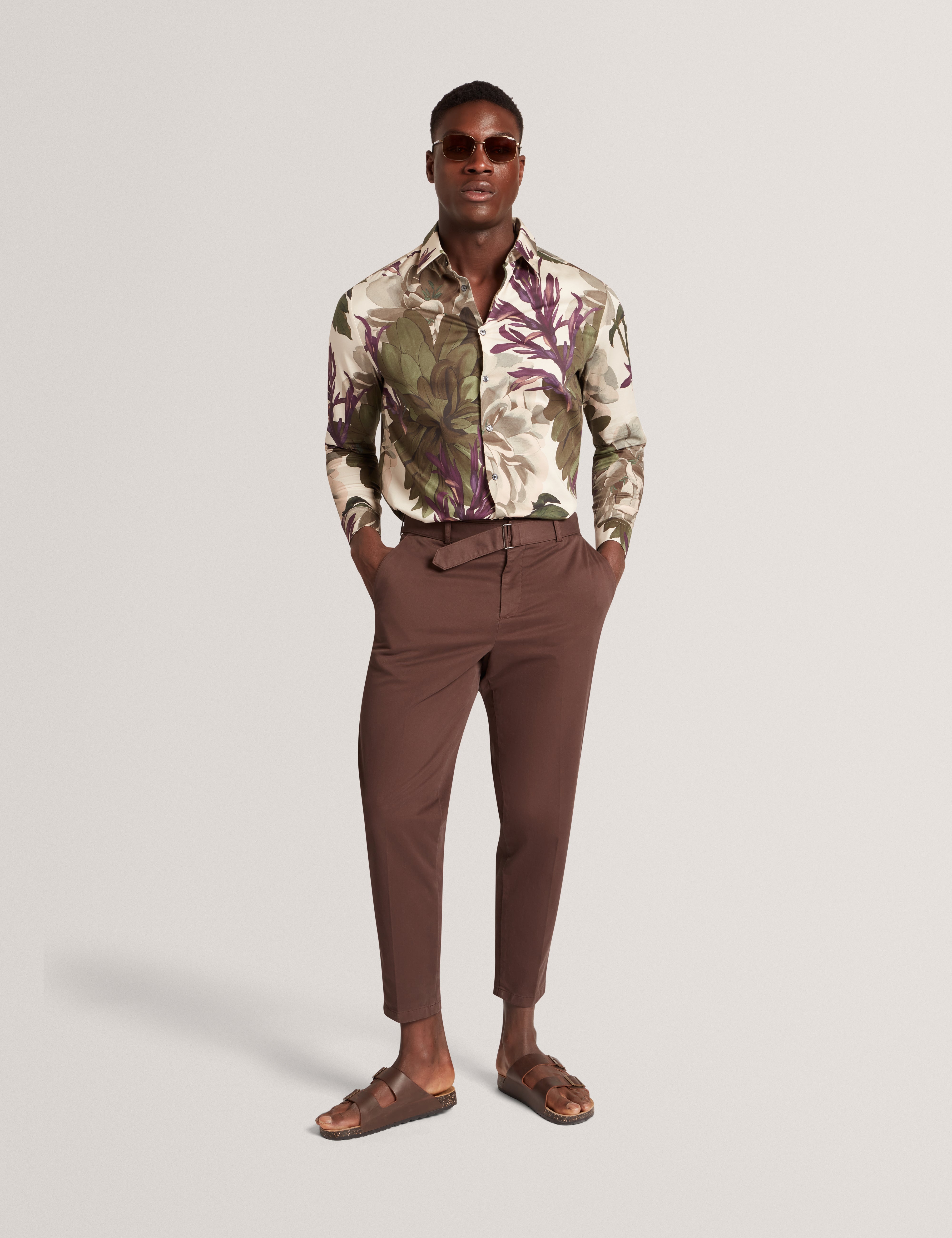 Armodo Tapered Smart Trouser Dk-Brown