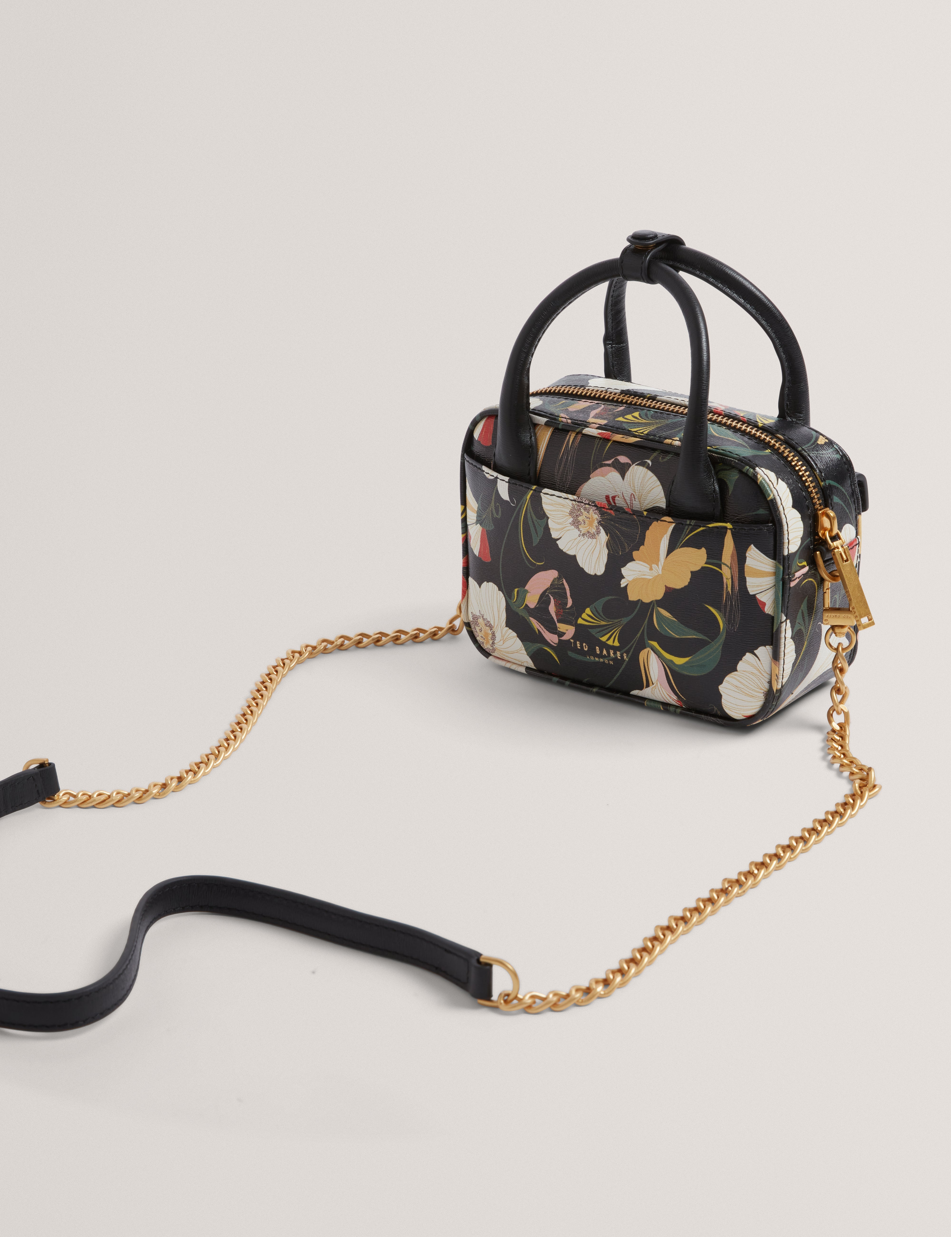 Anisso Tb Detail Mini Leather Crossbody Bag Black