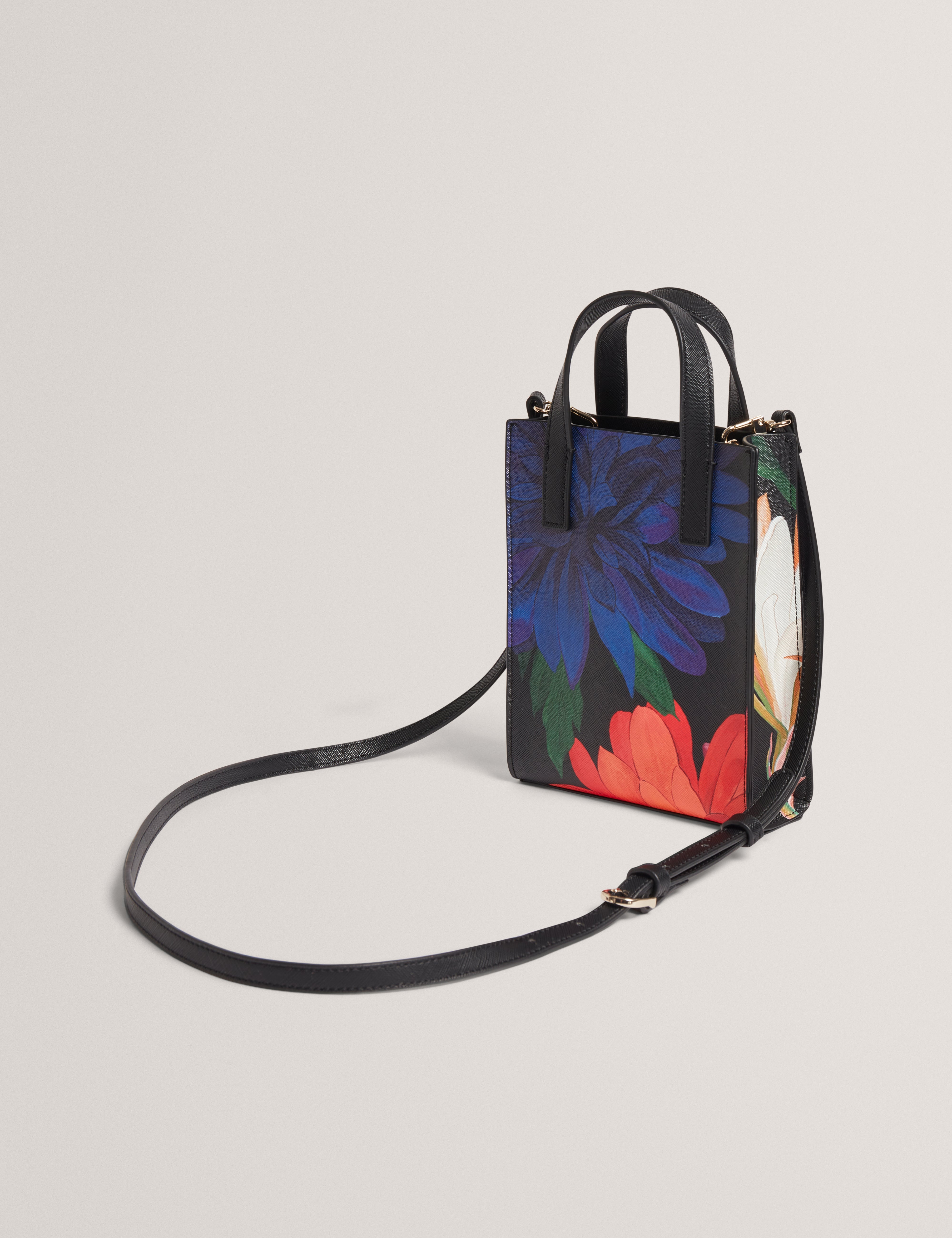 Amardas Printed Dahlia Mini Icon Bag Black