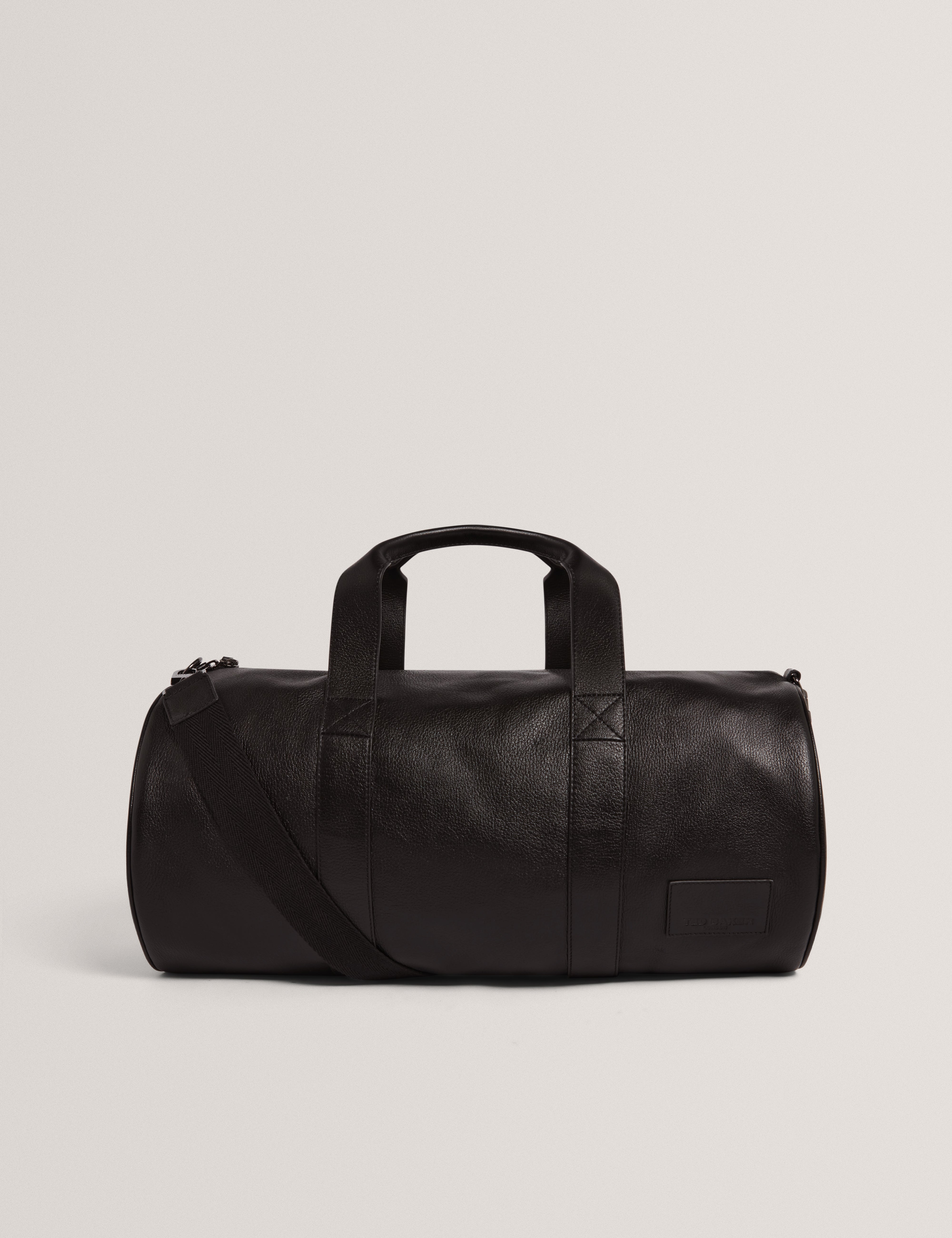 Grantis Large Leather Duffle Bag Black
