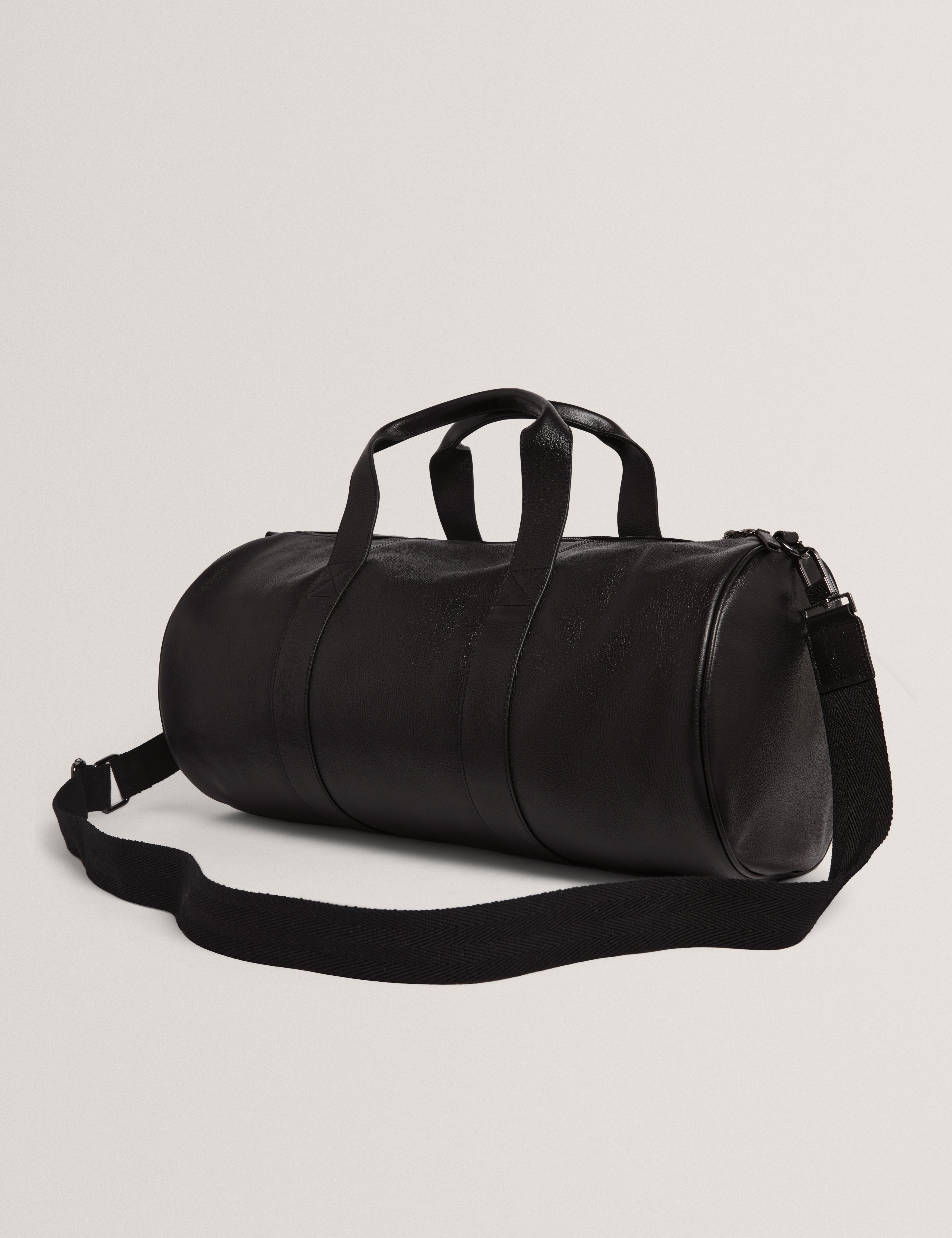 Grantis Large Leather Duffle Bag Black