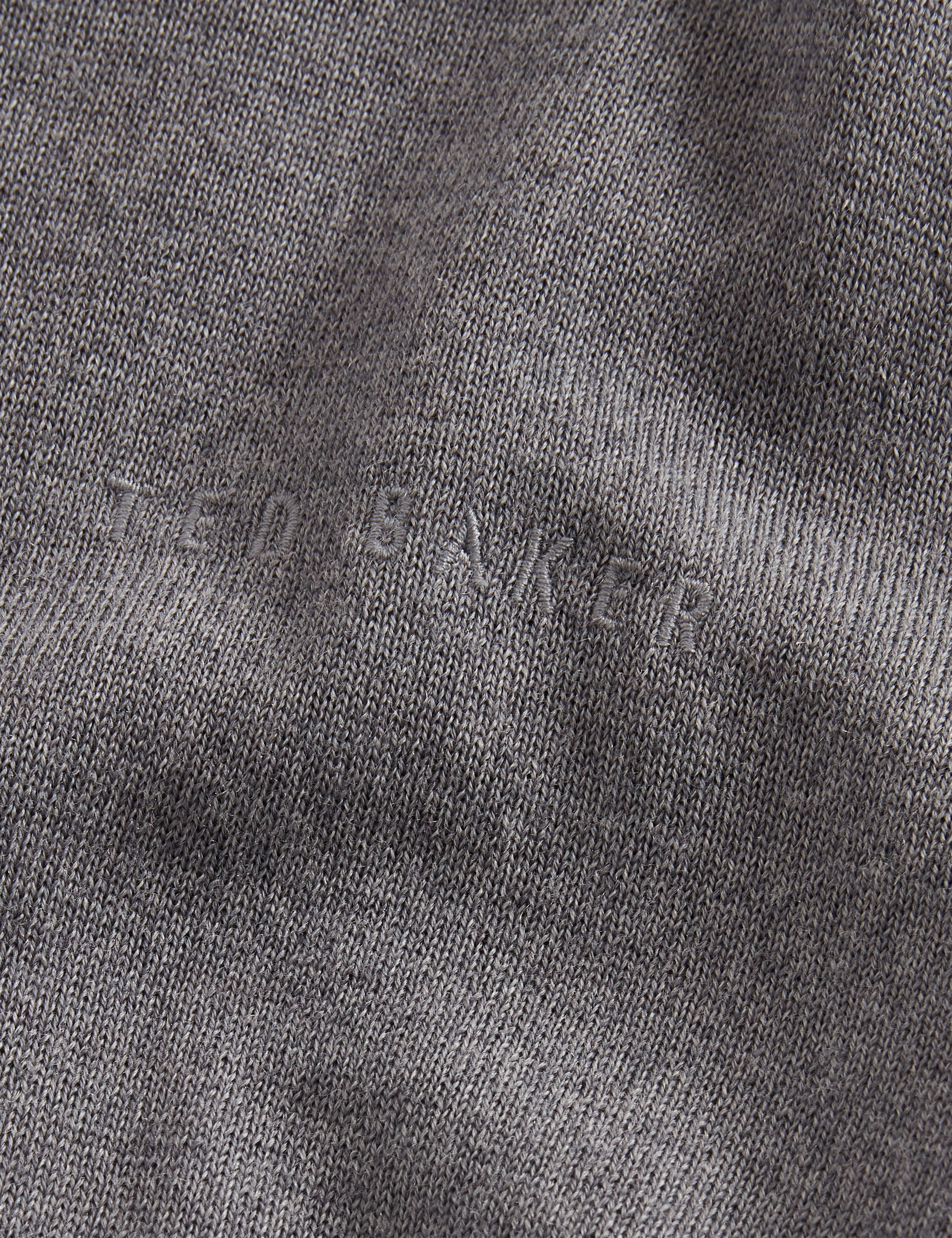 Clouden Branded Merino Half Zip Mid-Grey