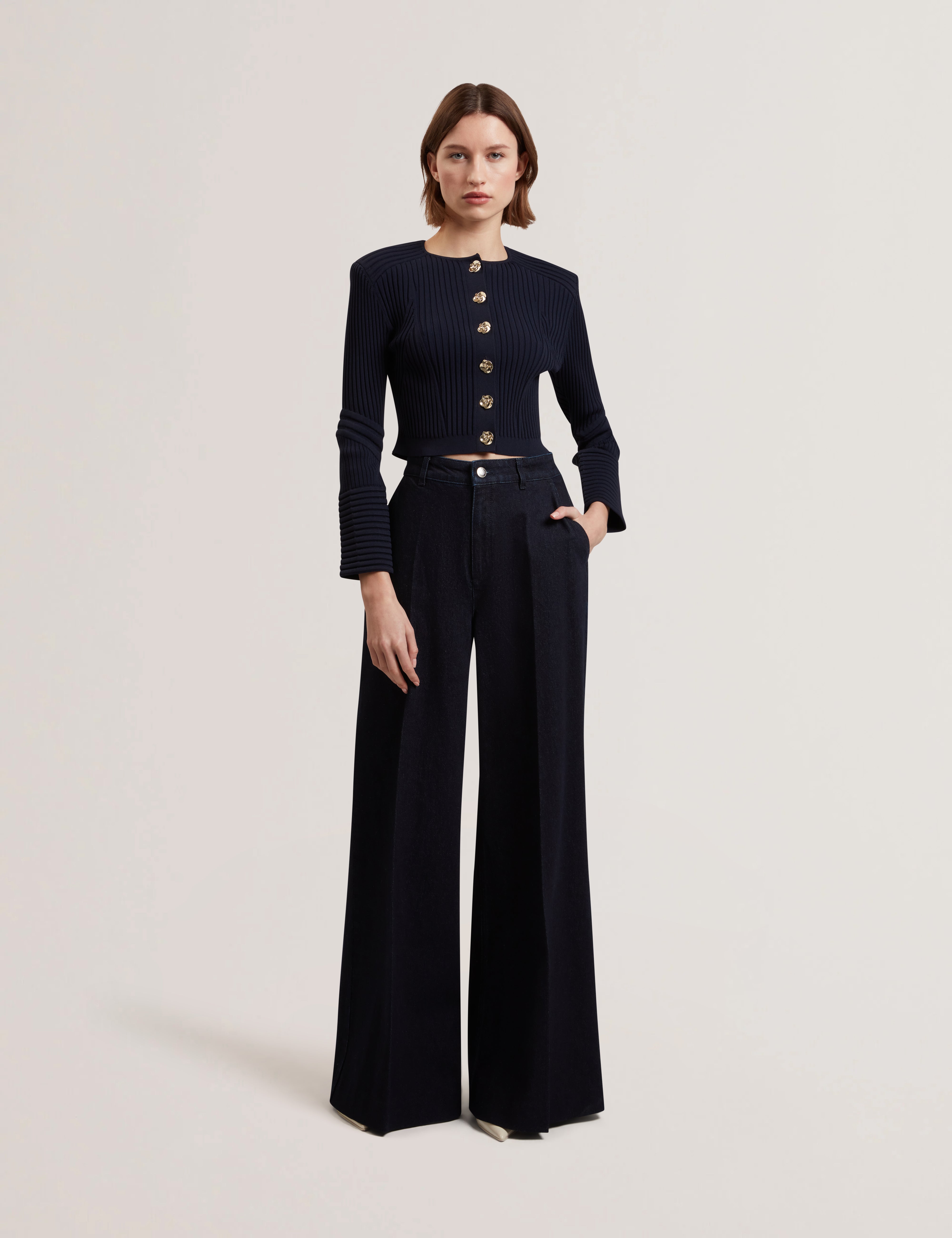 Eritha Wide Leg Jeans Rinse-Den