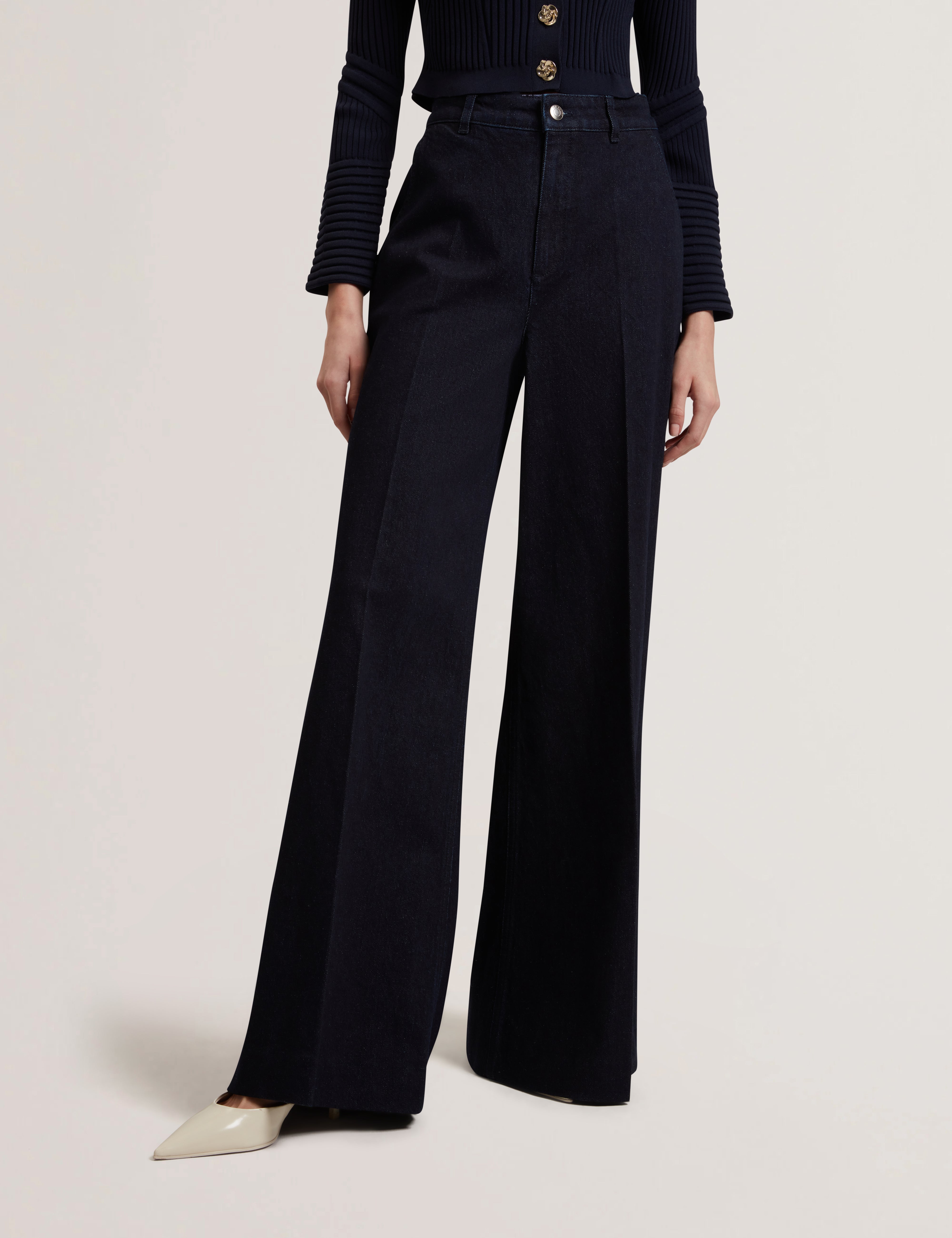 Eritha Wide Leg Jeans Rinse-Den