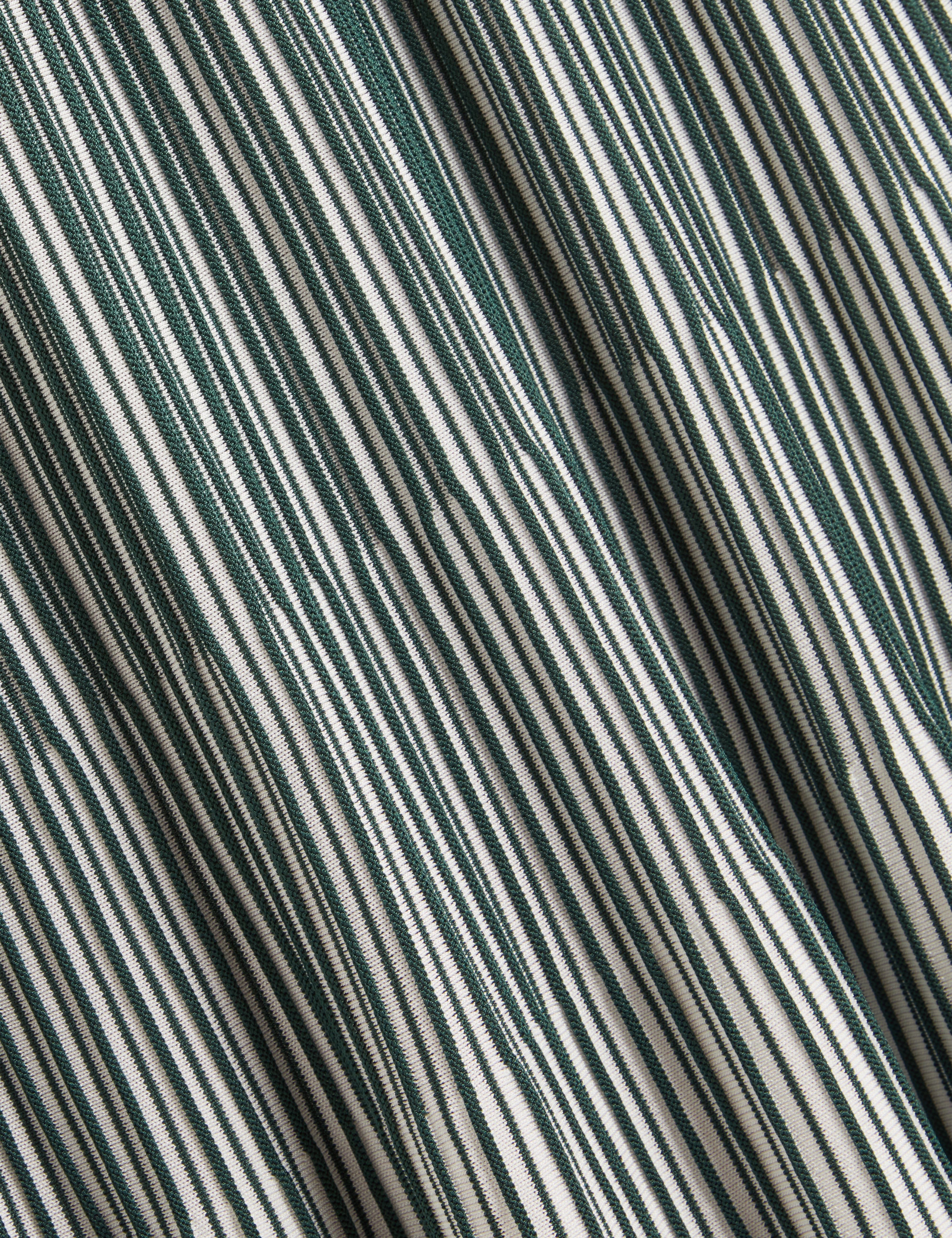 Dilylaa Textured Stripe Knit Midi Dress Dk-Green