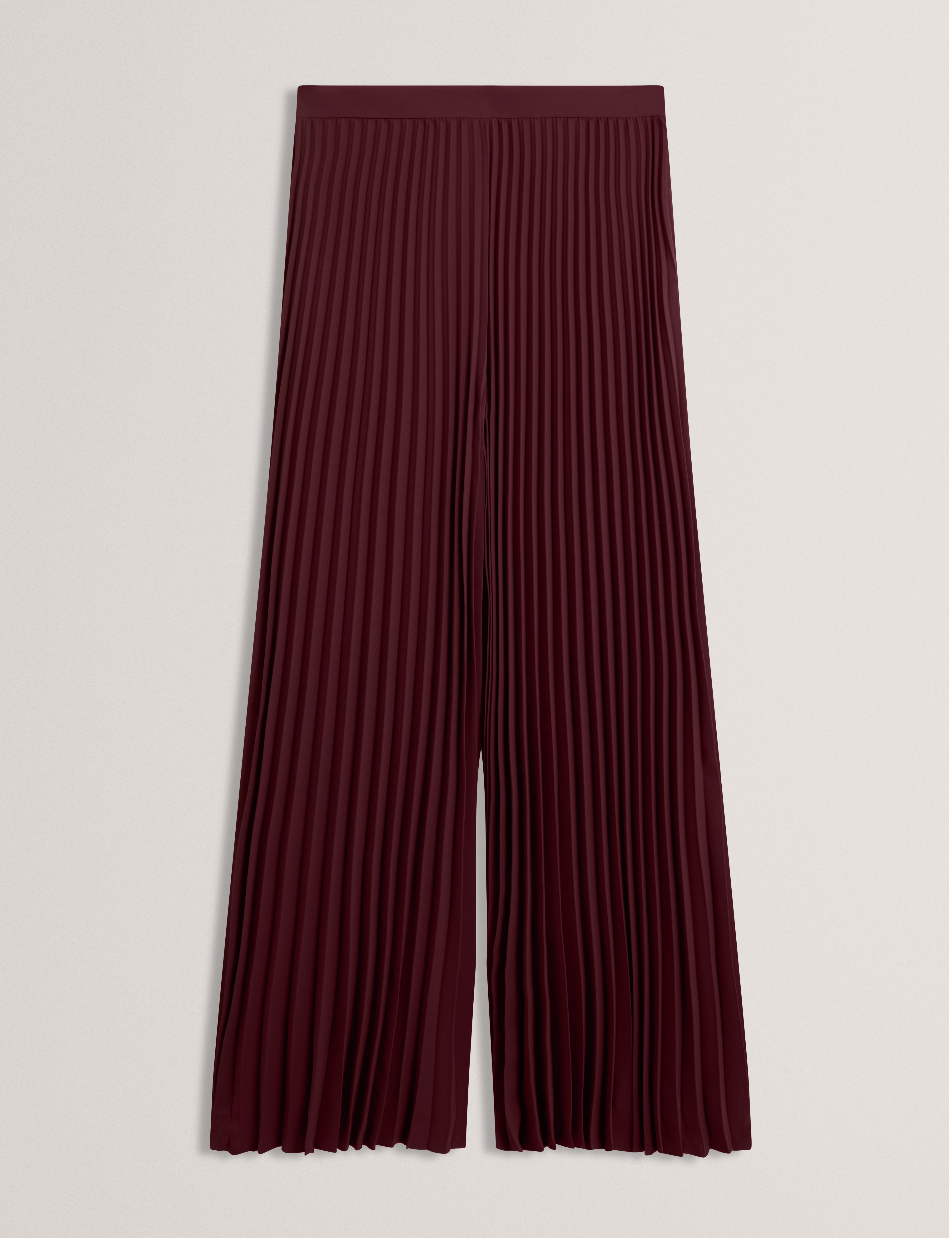 Haryx Pleated Wide Leg Trouser Oxblood