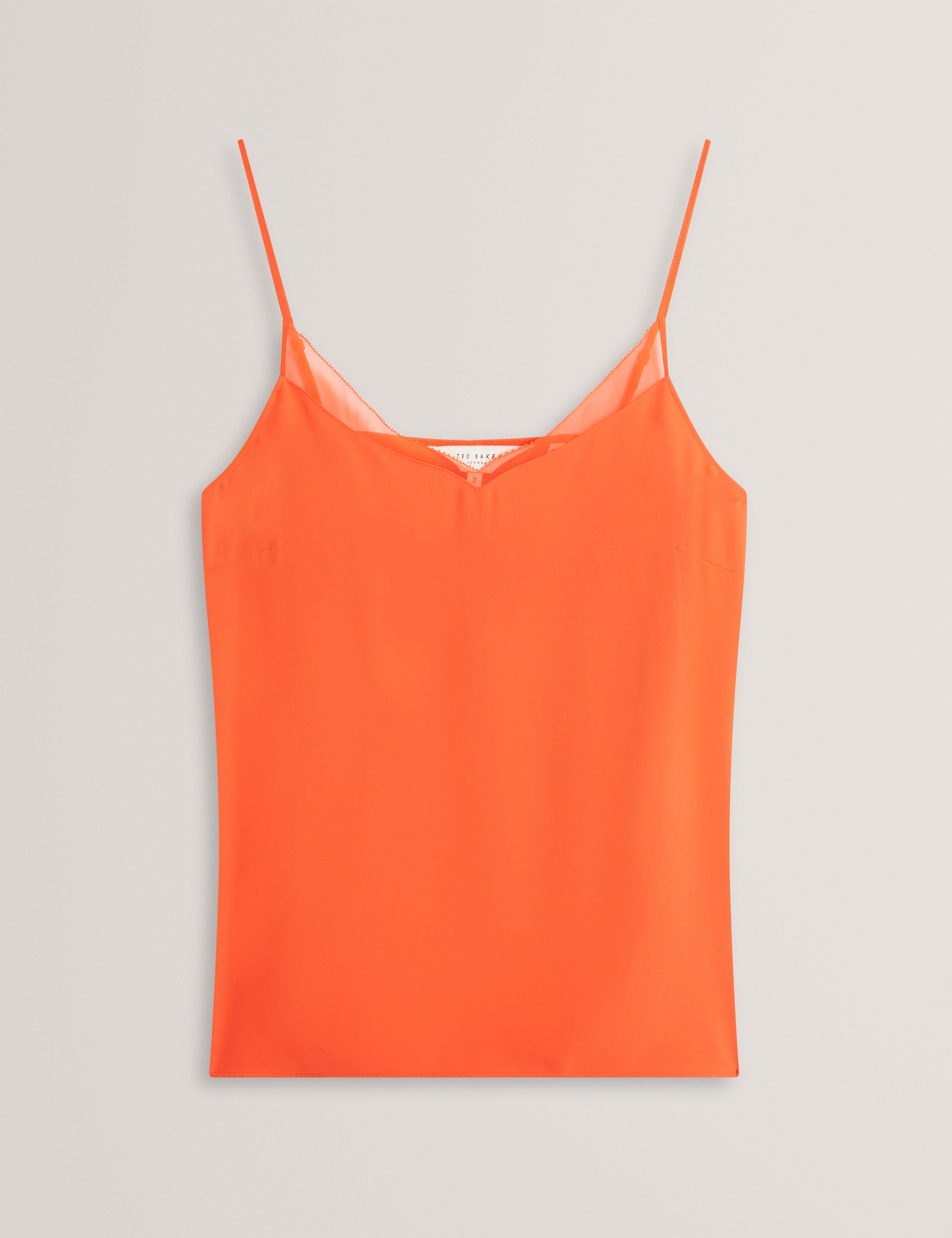 Lulea Chiffon Insert Cami Top Orange
