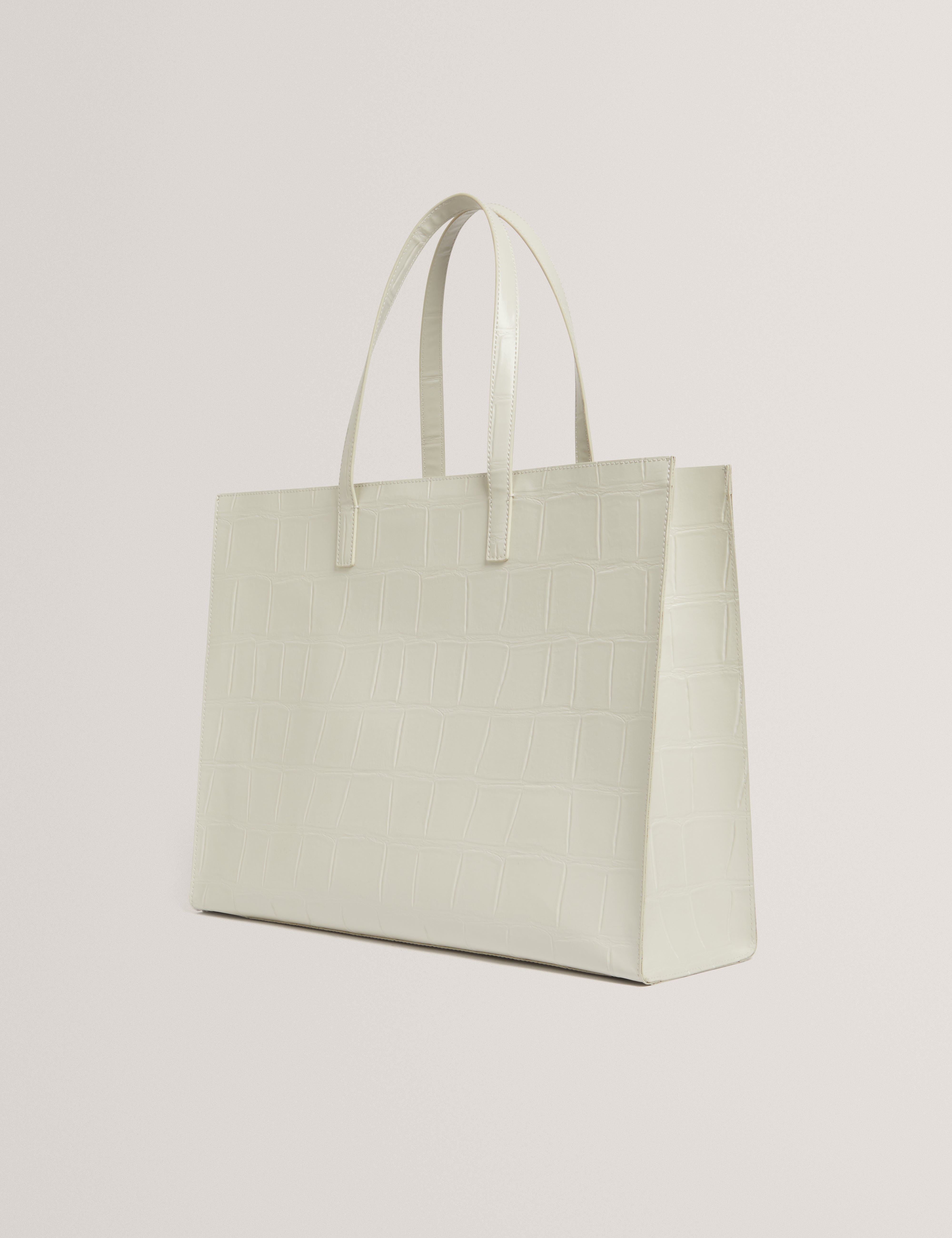 Allicon Croc Effect Extra Large Icon Bag Ivory
