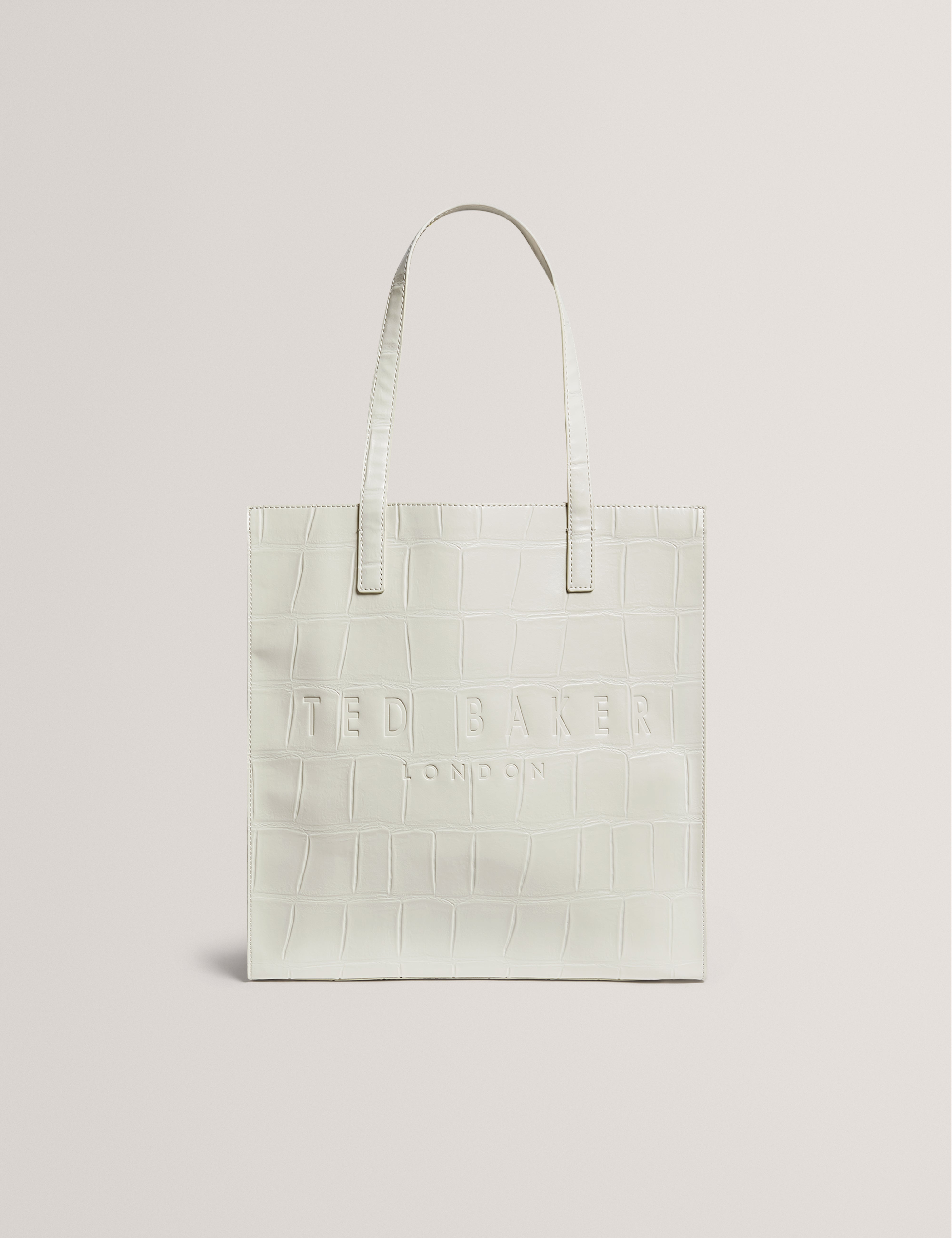 Croccon Croc Effect Large Icon Bag Ivory