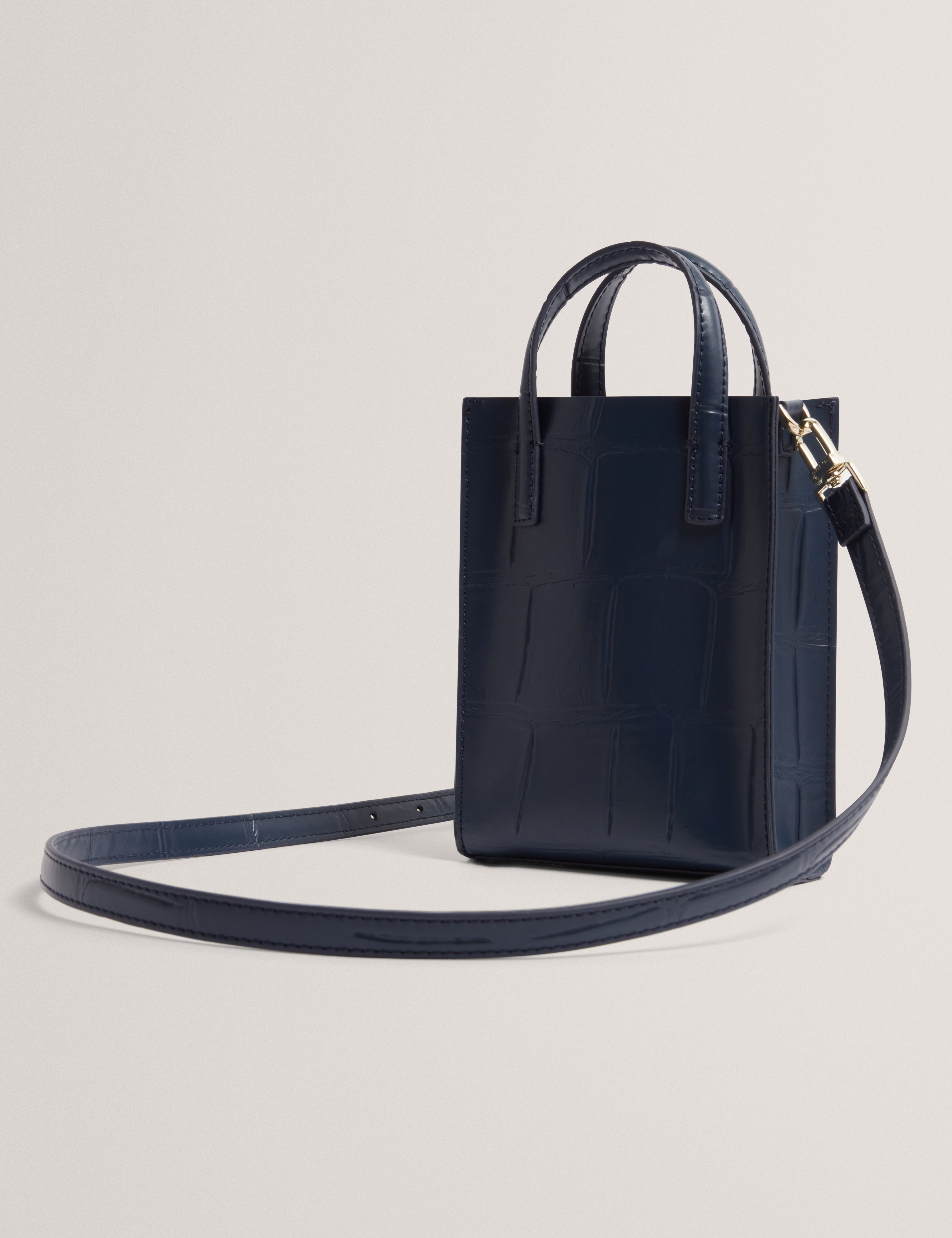 Gatocon Croc Effect Mini Icon Bag Navy