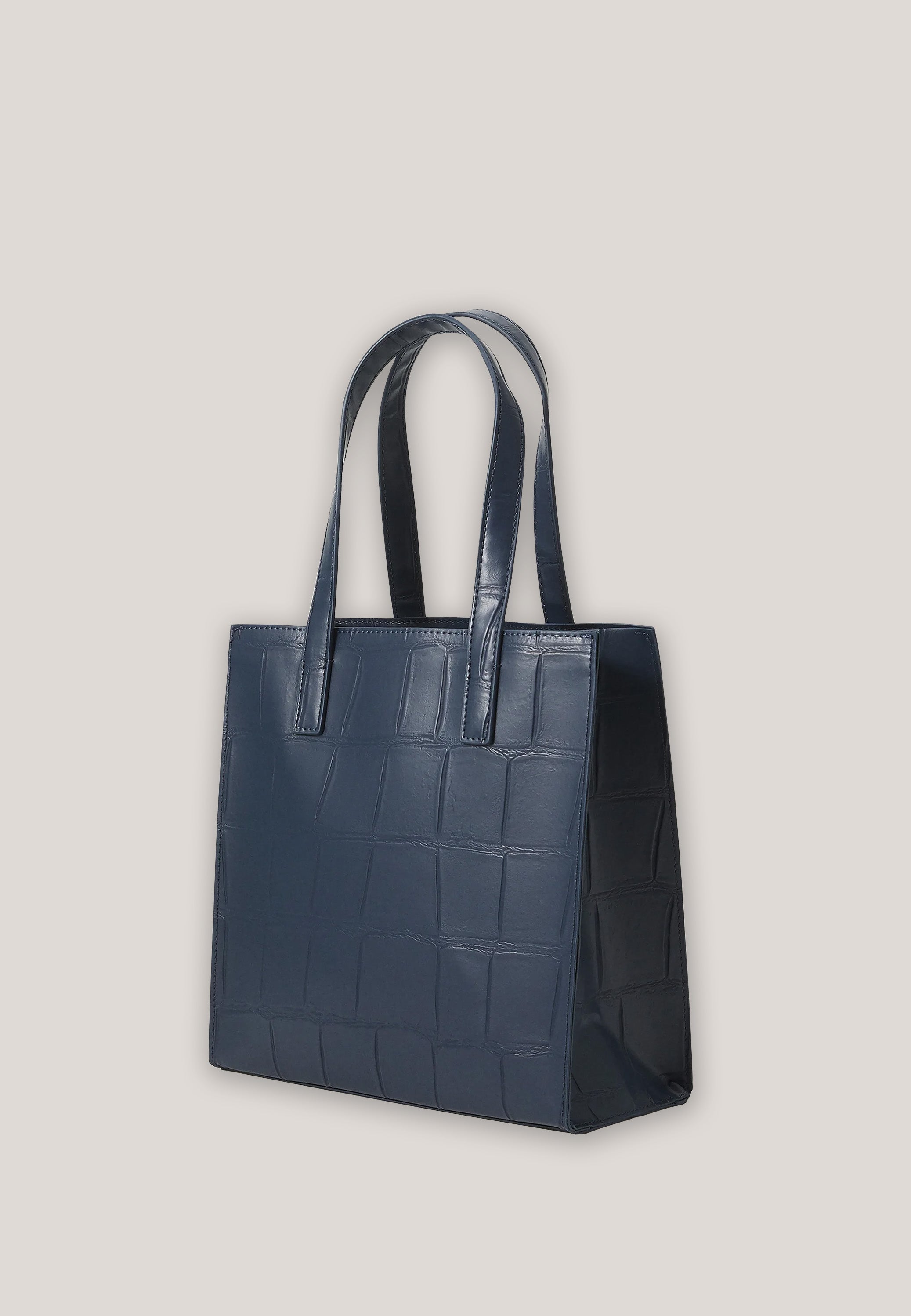 Reptcon Croc Effect Small Icon Bag Navy