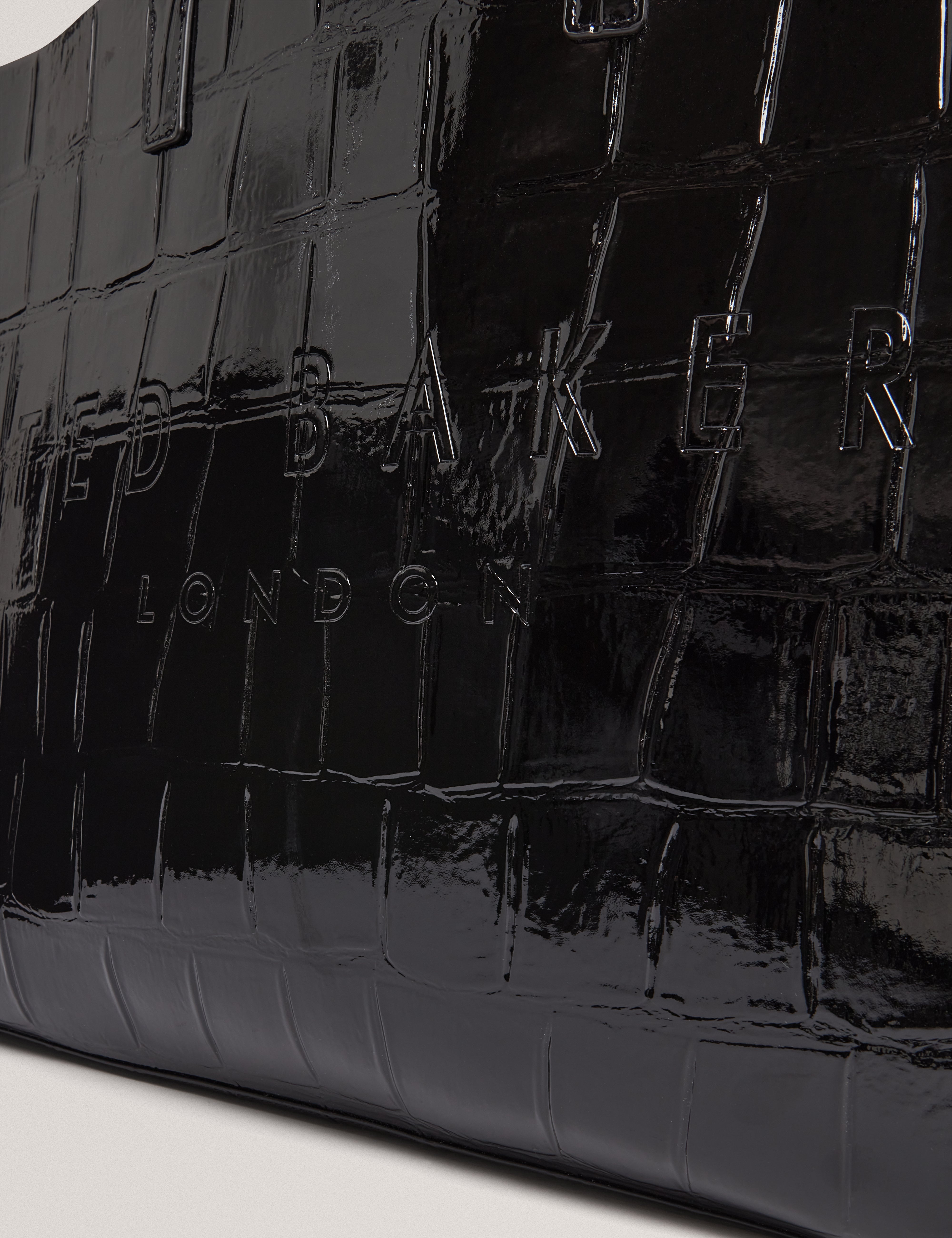 Allicon Mock Croc Icon Tote Bag Jet-Black