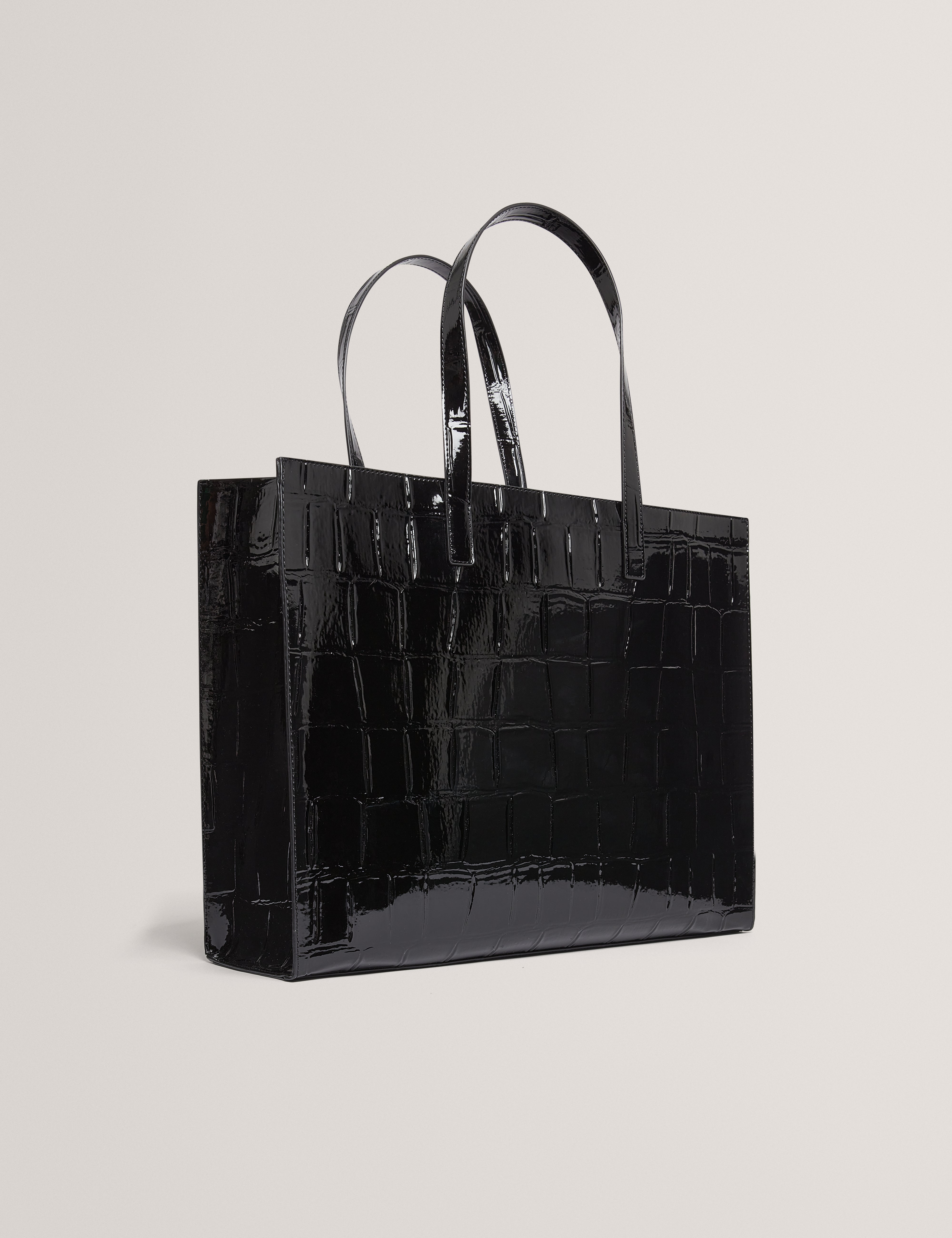 Allicon Mock Croc Icon Tote Bag Jet-Black