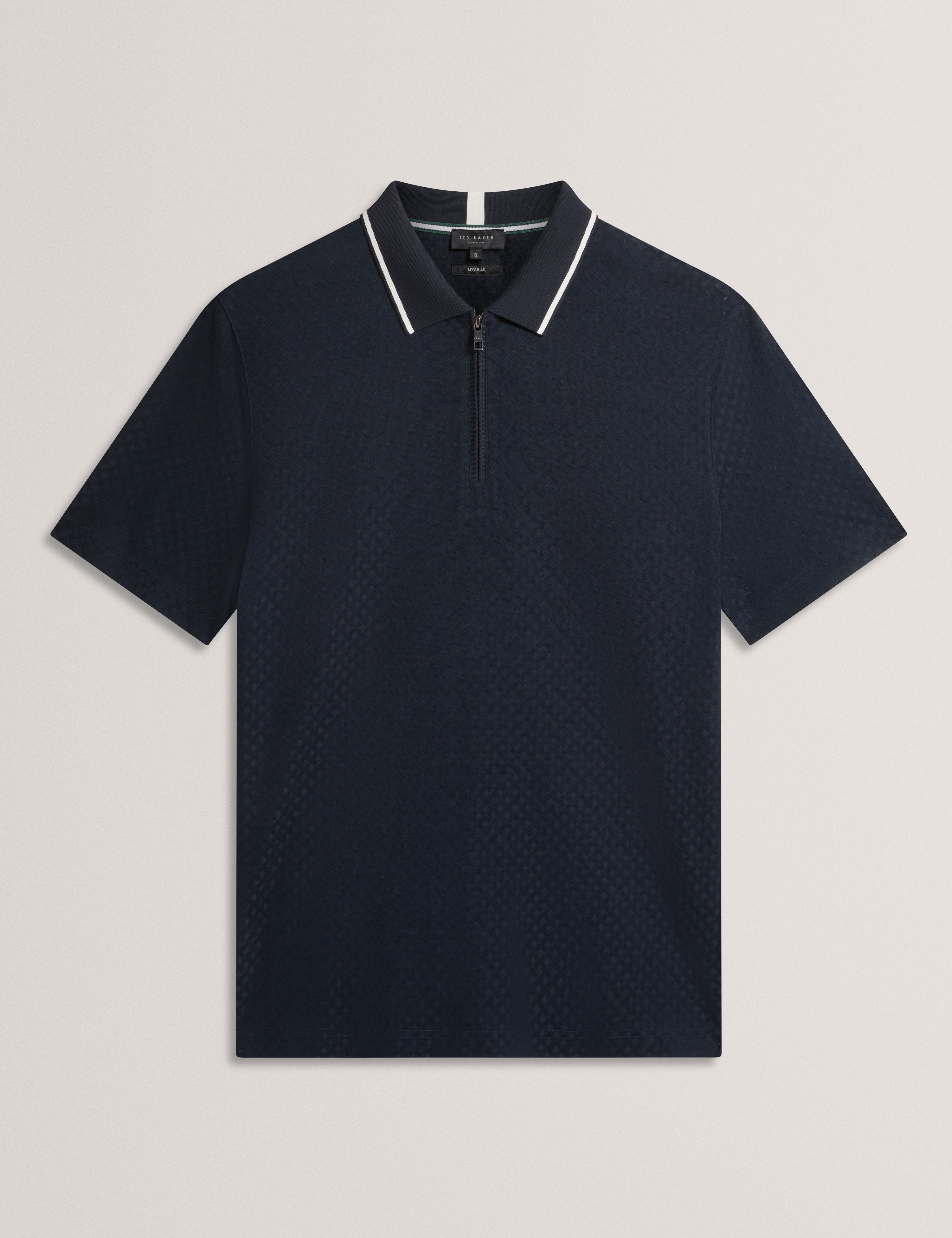 Cophen Short Sleeve Regular T Stitch Polo Shirt Navy