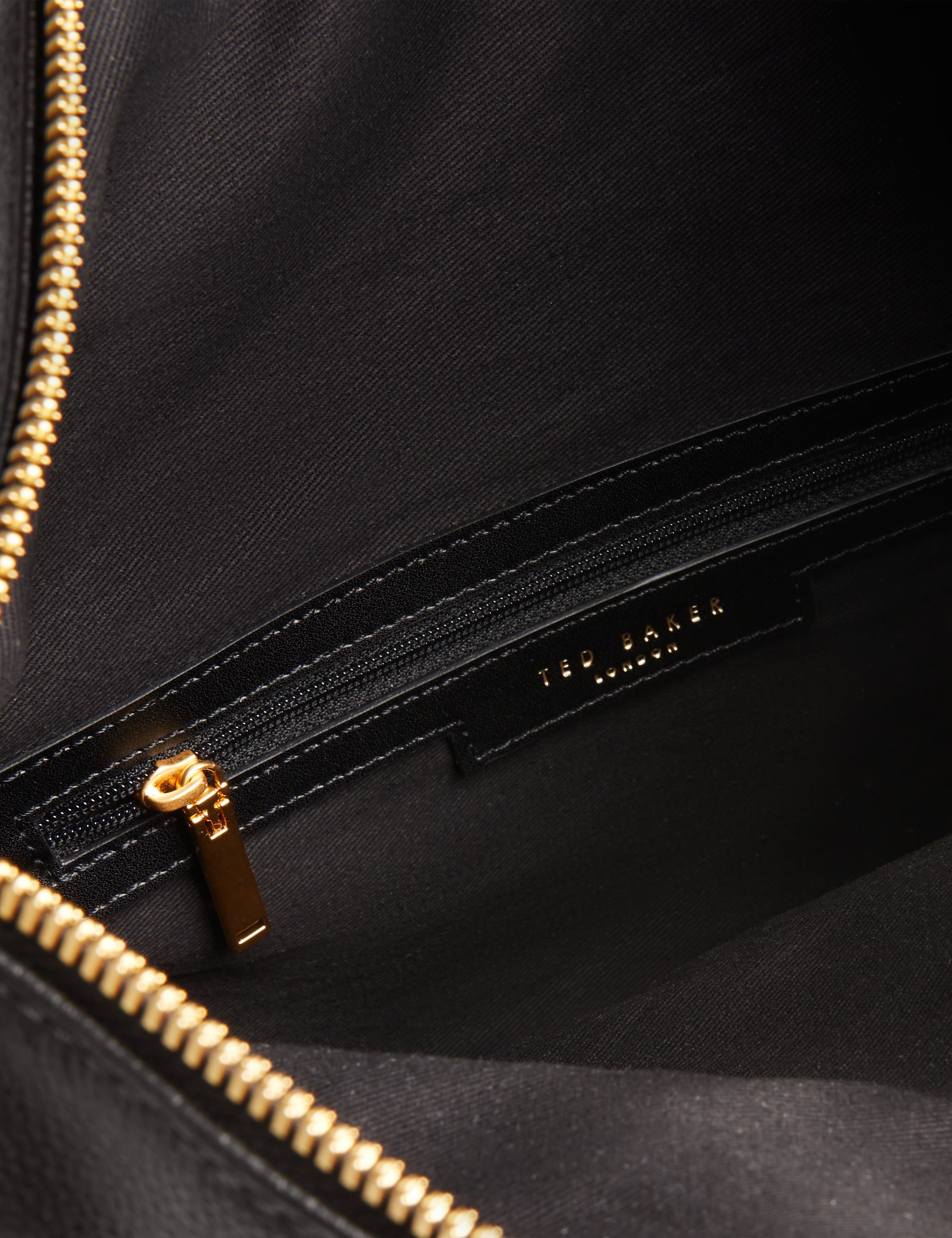 Luccea Webbing Leather Backpack Black