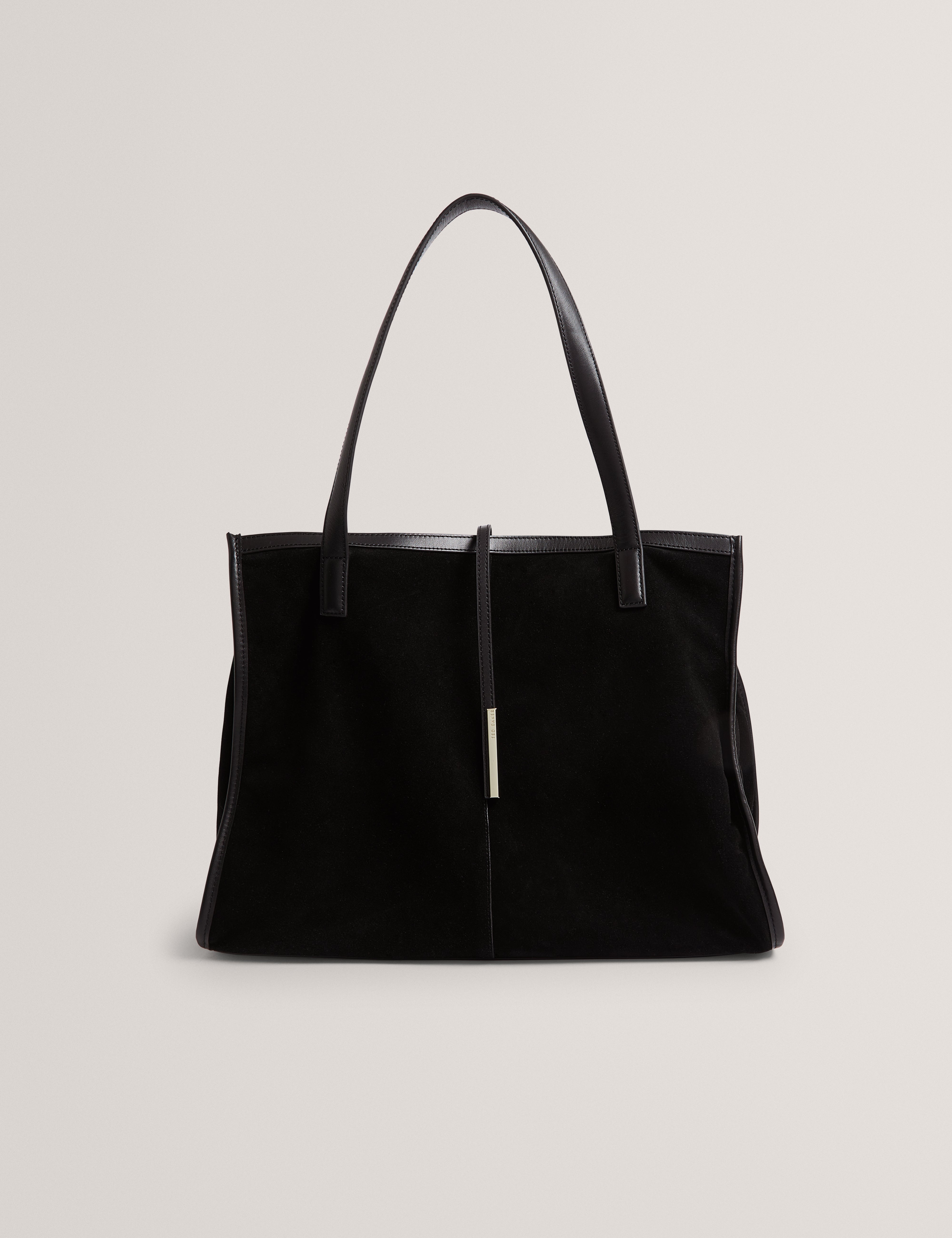 Sorraya Slouchy Oversized Suede Tote Bag Black