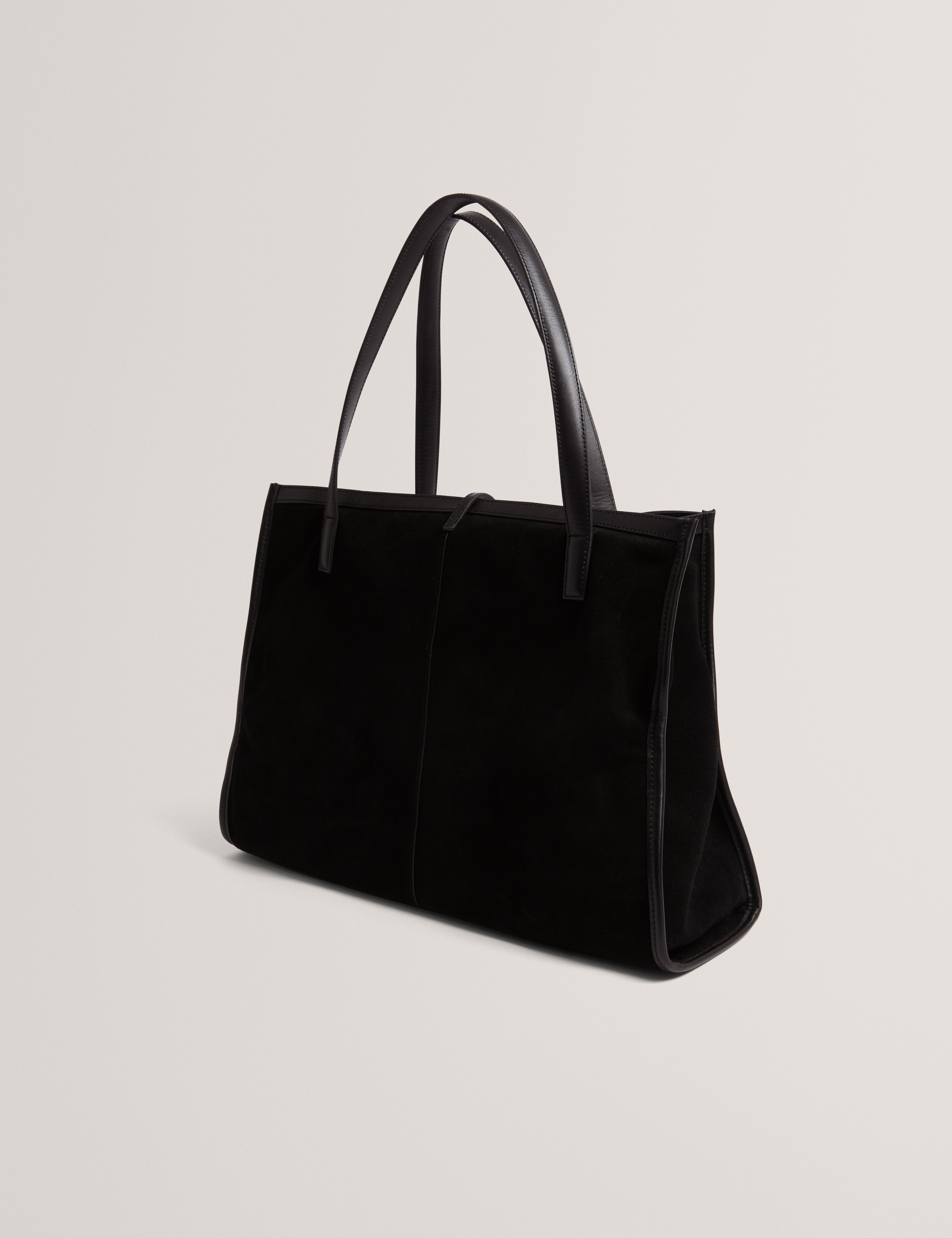 Sorraya Slouchy Oversized Suede Tote Bag Black