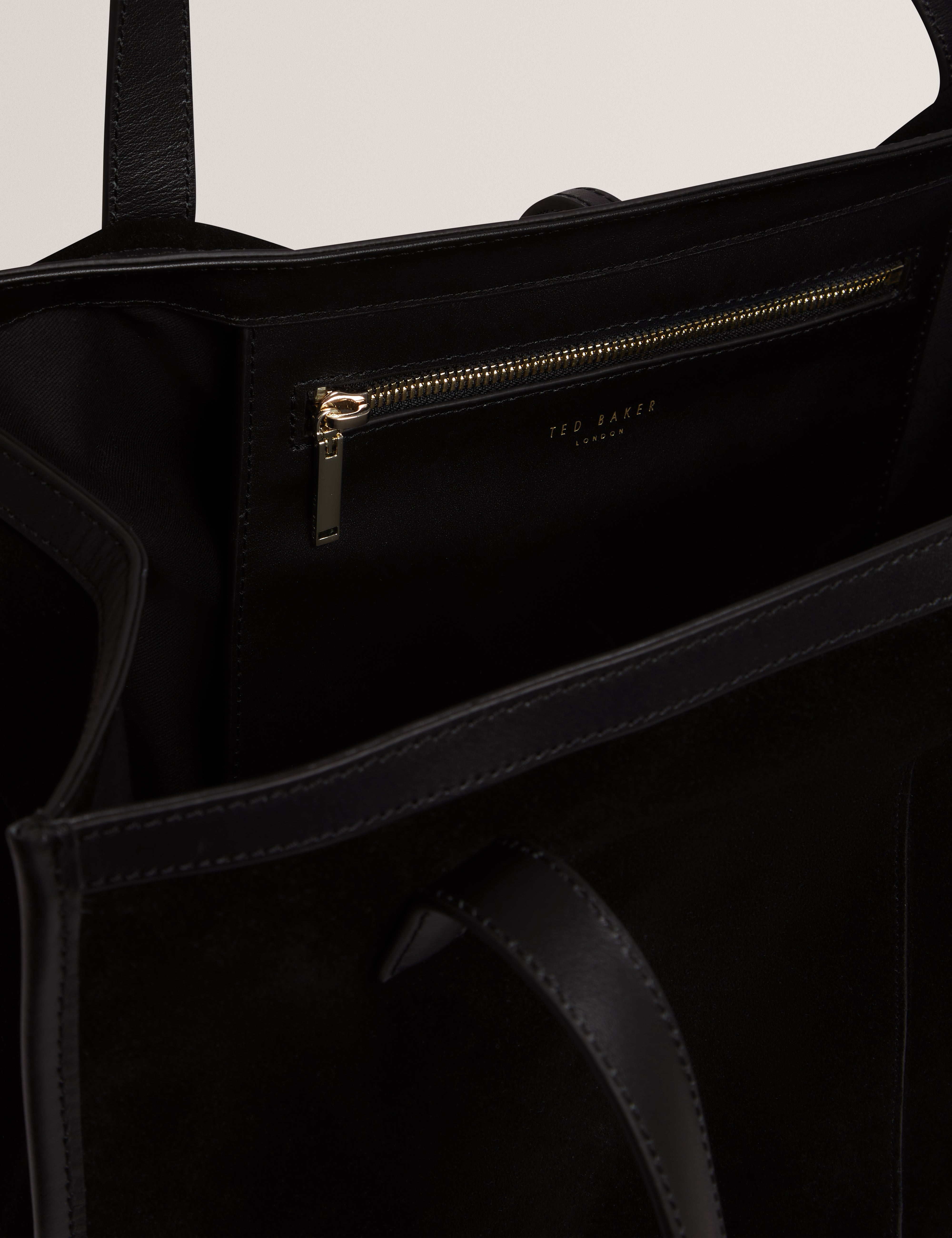 Sorraya Slouchy Oversized Suede Tote Bag Black