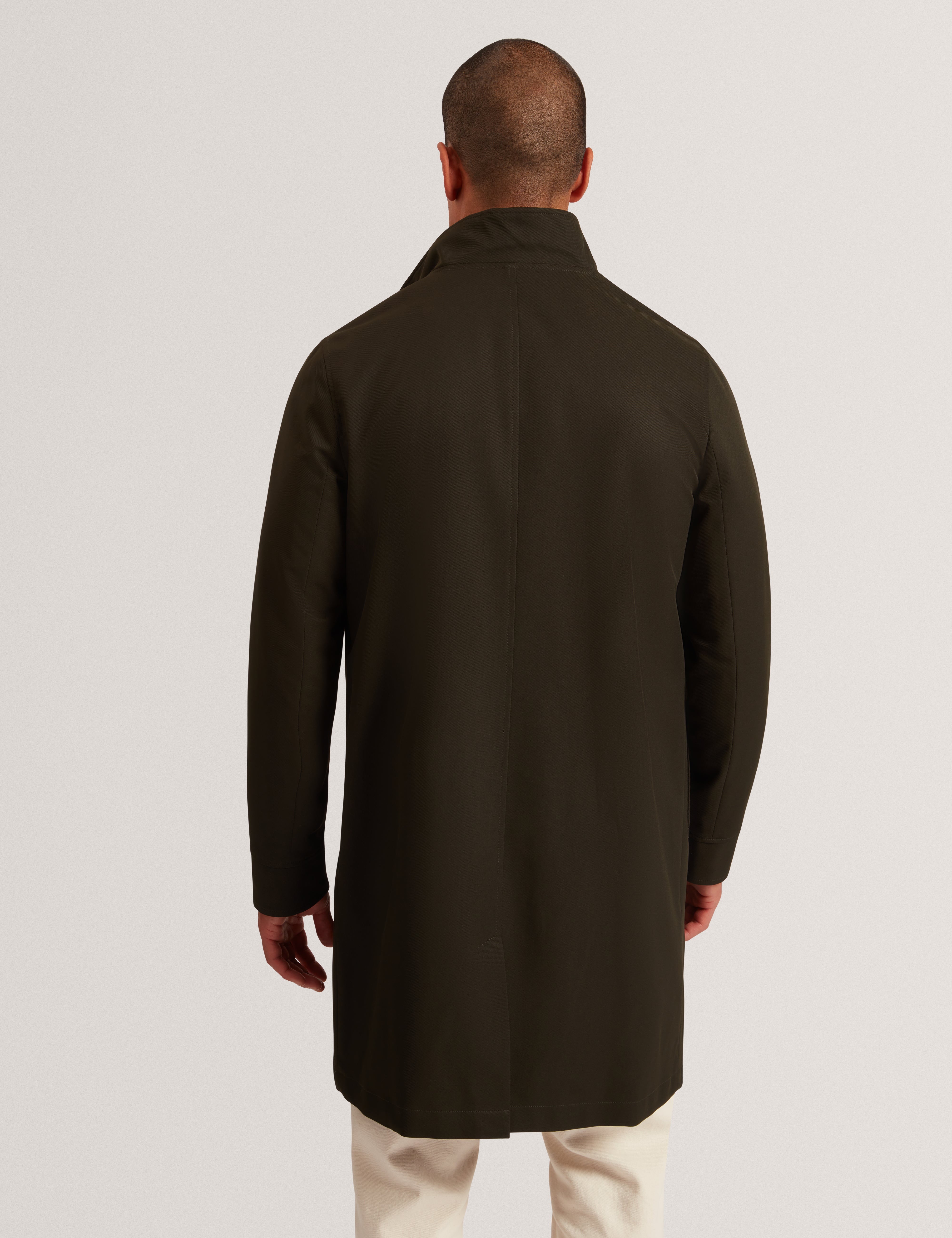 Ruabon Nylon Funnel Neck Jacket With Mock Liner Dk-Green