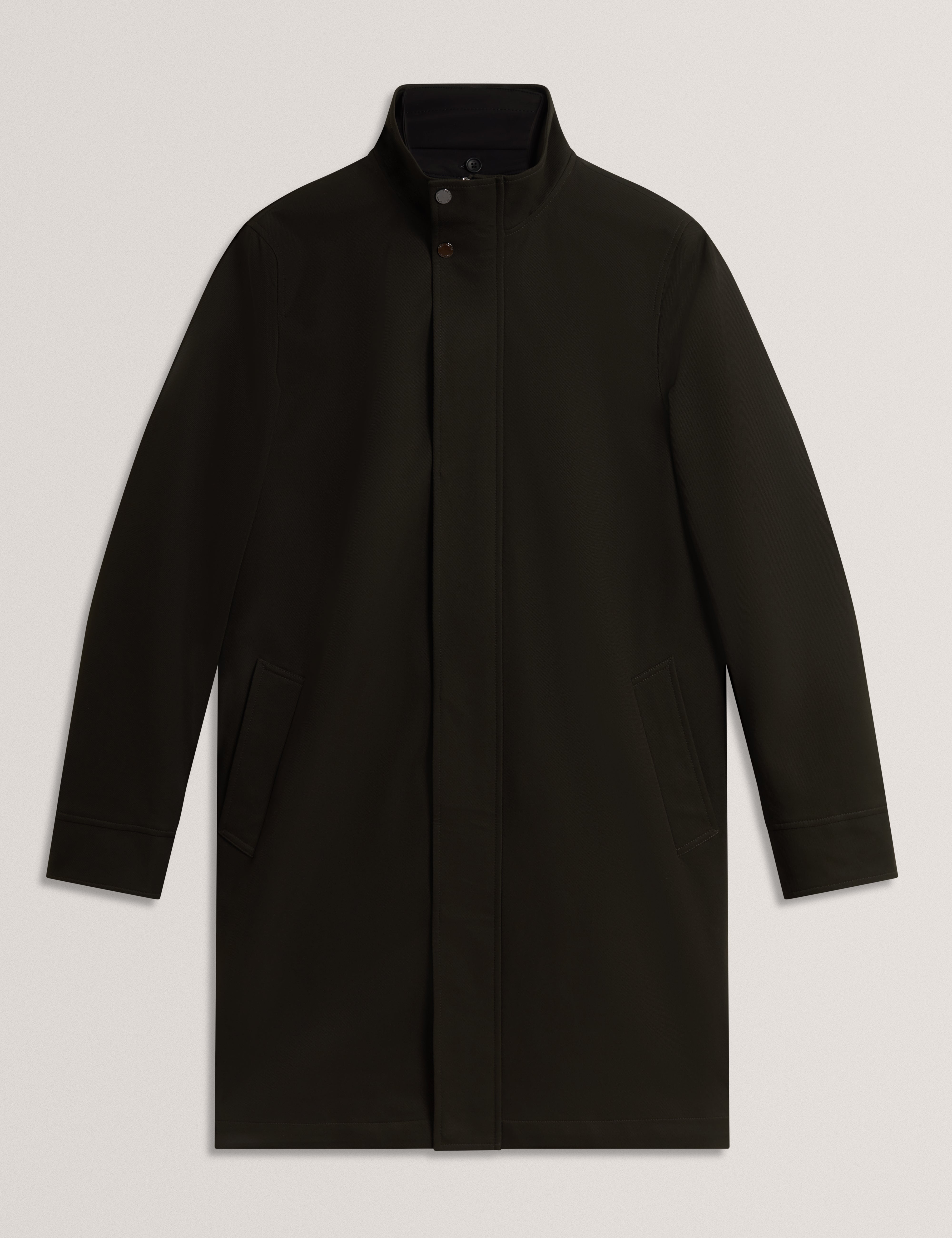 Ruabon Nylon Funnel Neck Jacket With Mock Liner Dk-Green