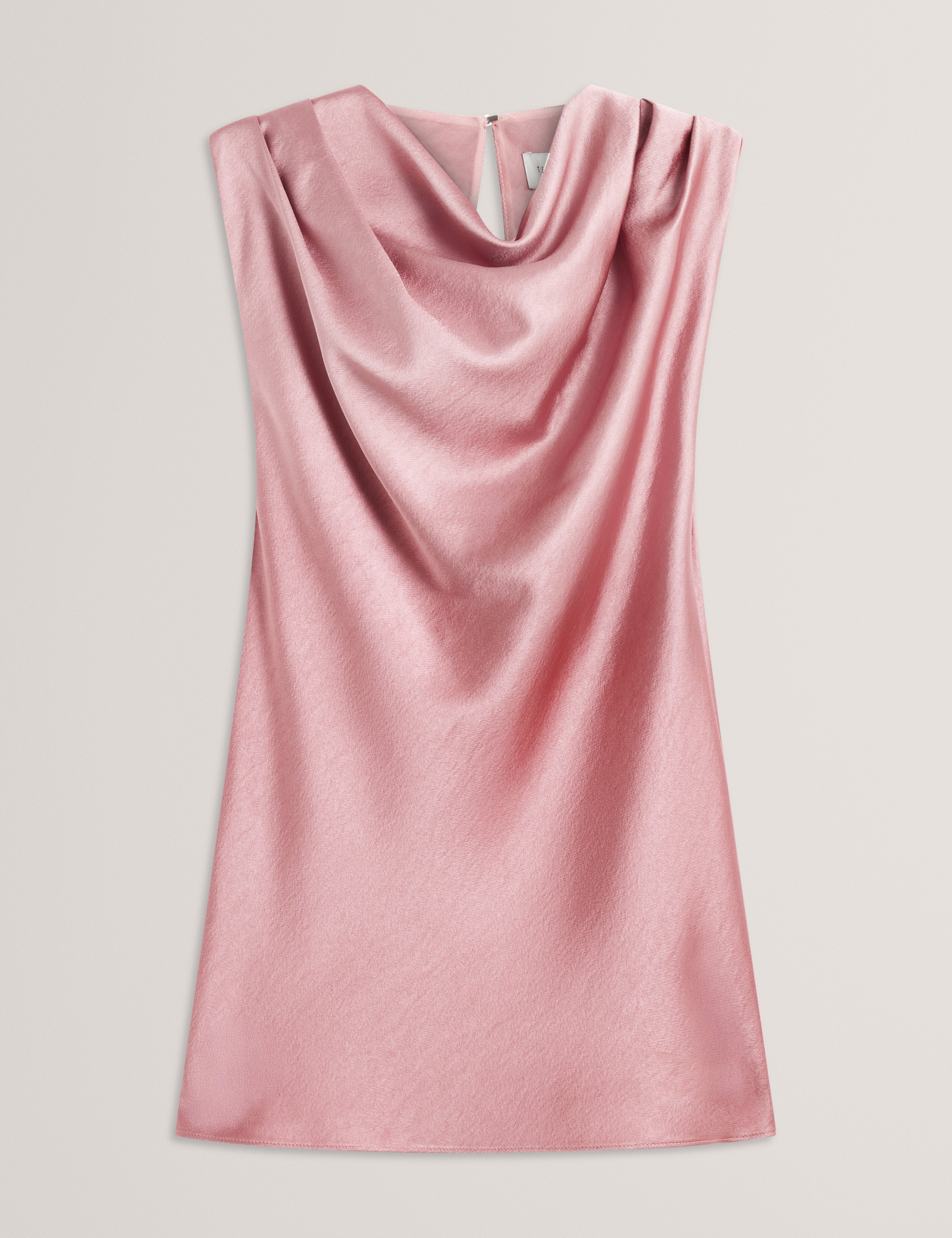 Zepha Drape Halter Neck Top Mid-Pink