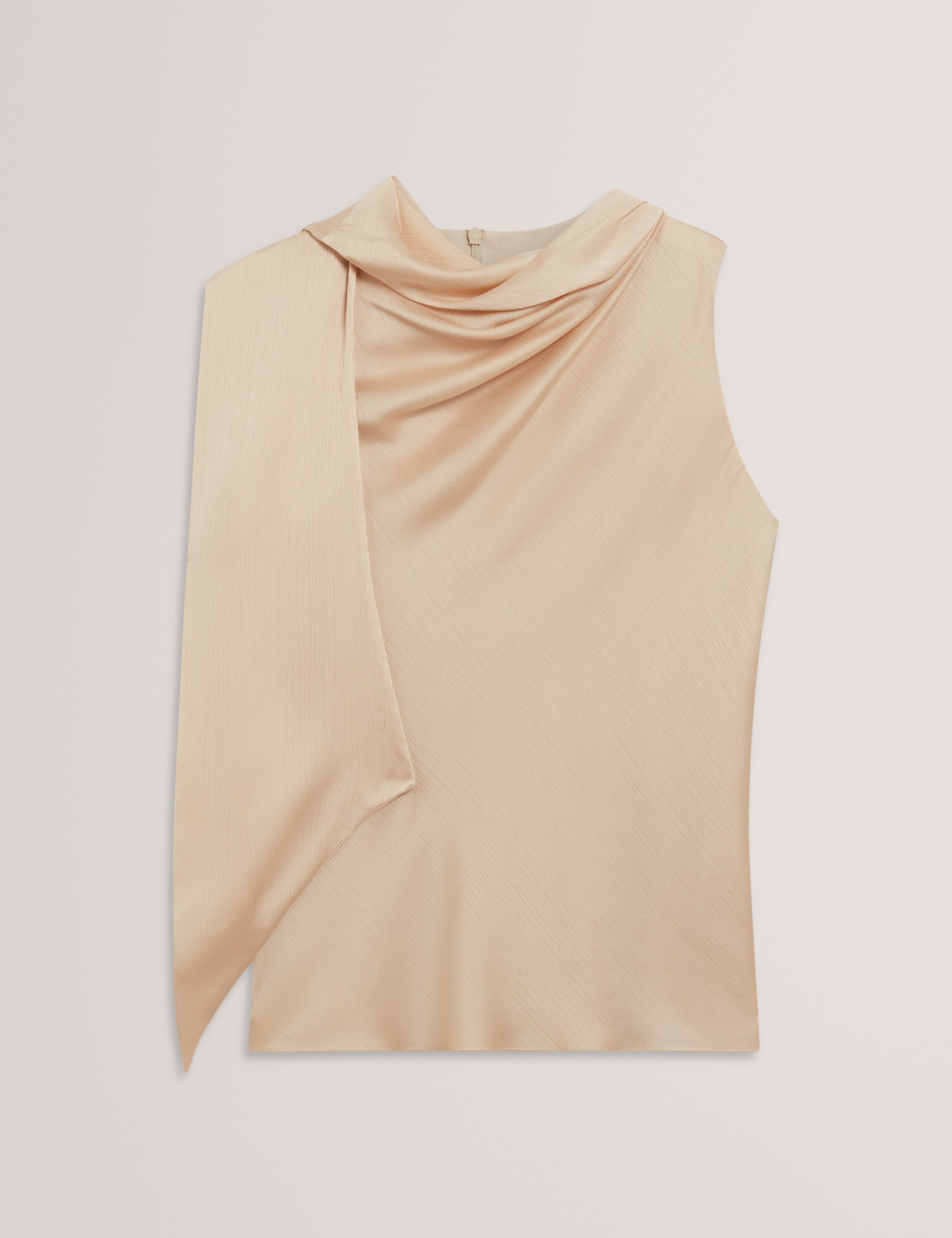 Chadda Sleeveless Neck Tie Top Natural
