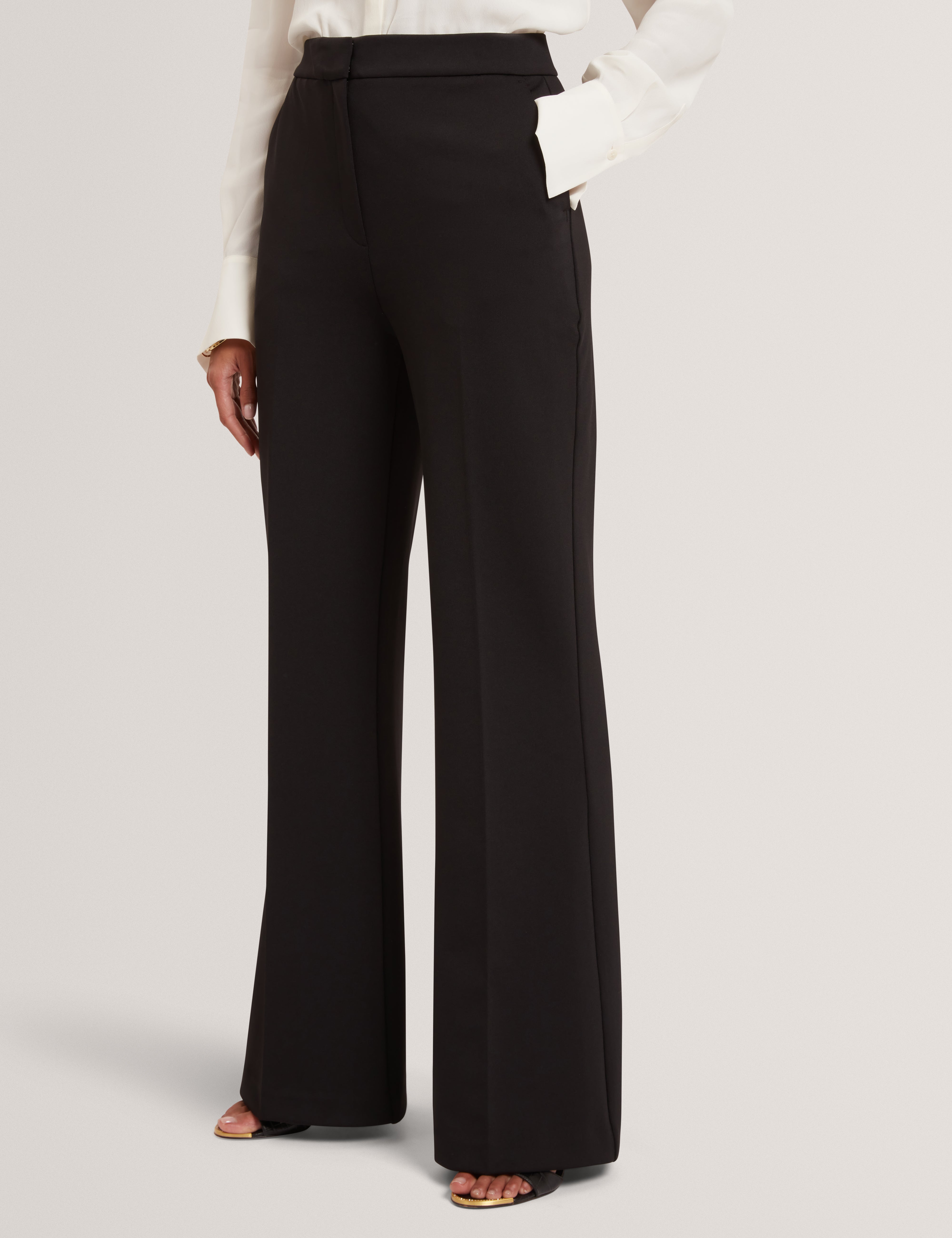 Indriv High Waisted Flare Trouser Black