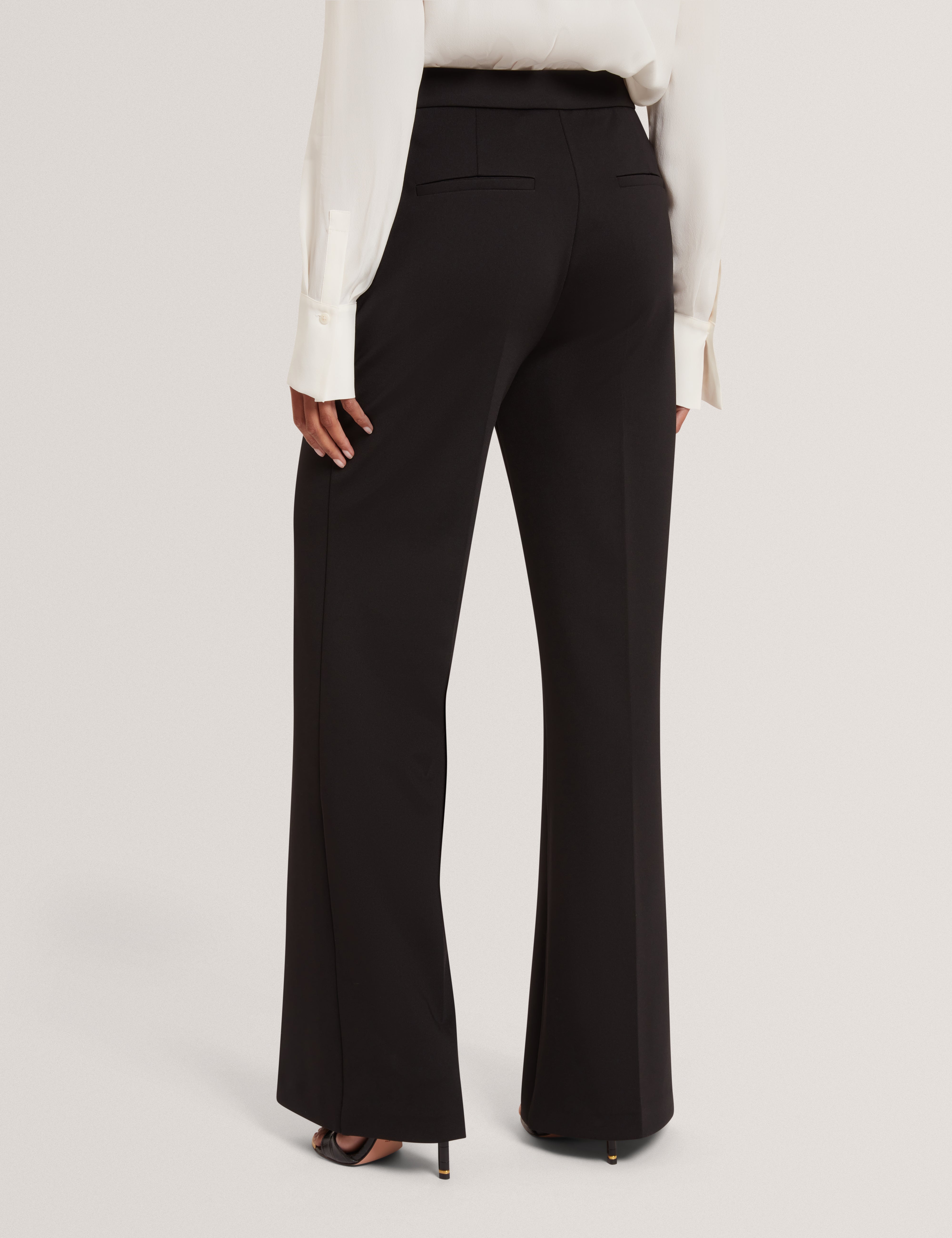 Indriv High Waisted Flare Trouser Black