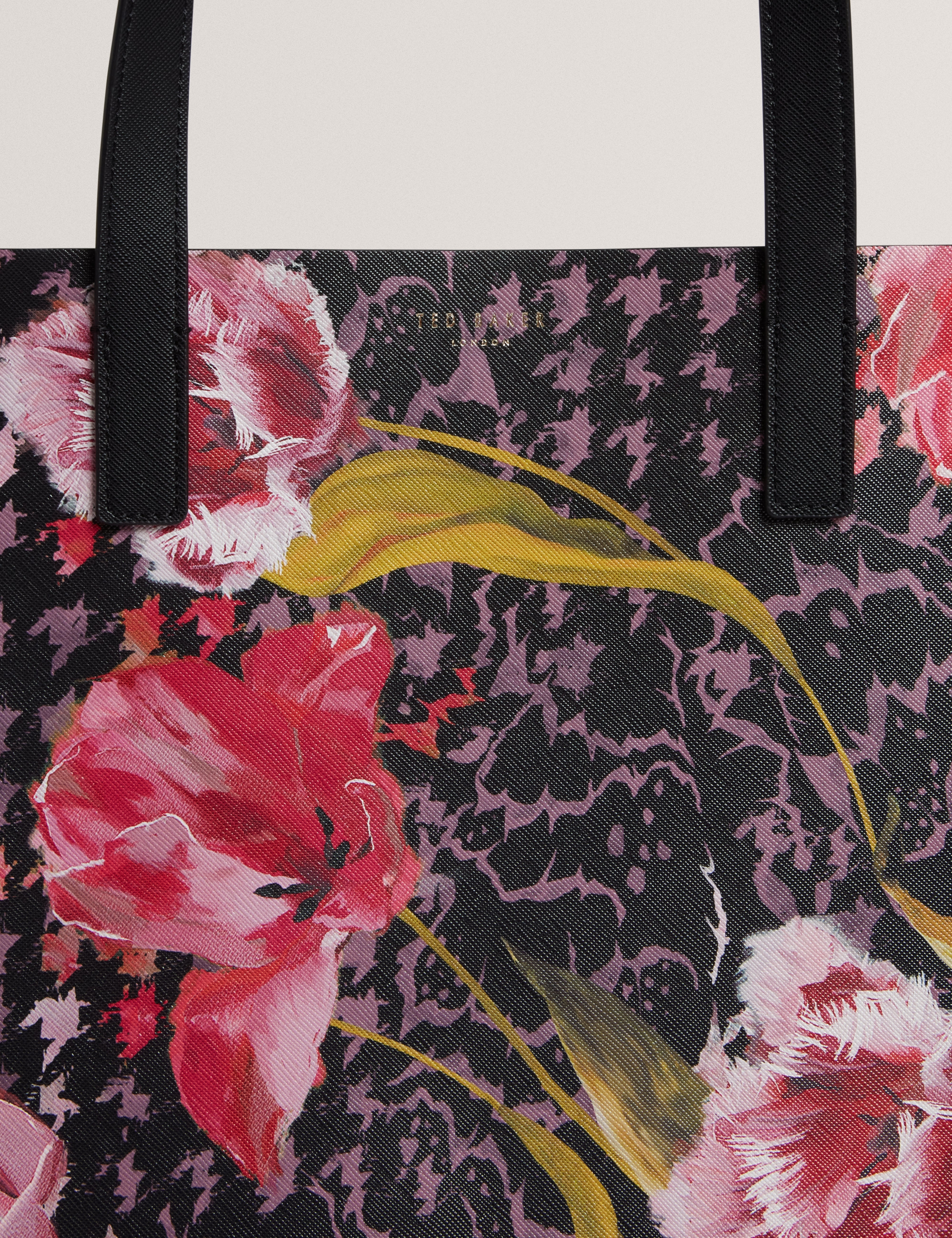 Tulah Floral Printed Extra Large Icon Bag Black