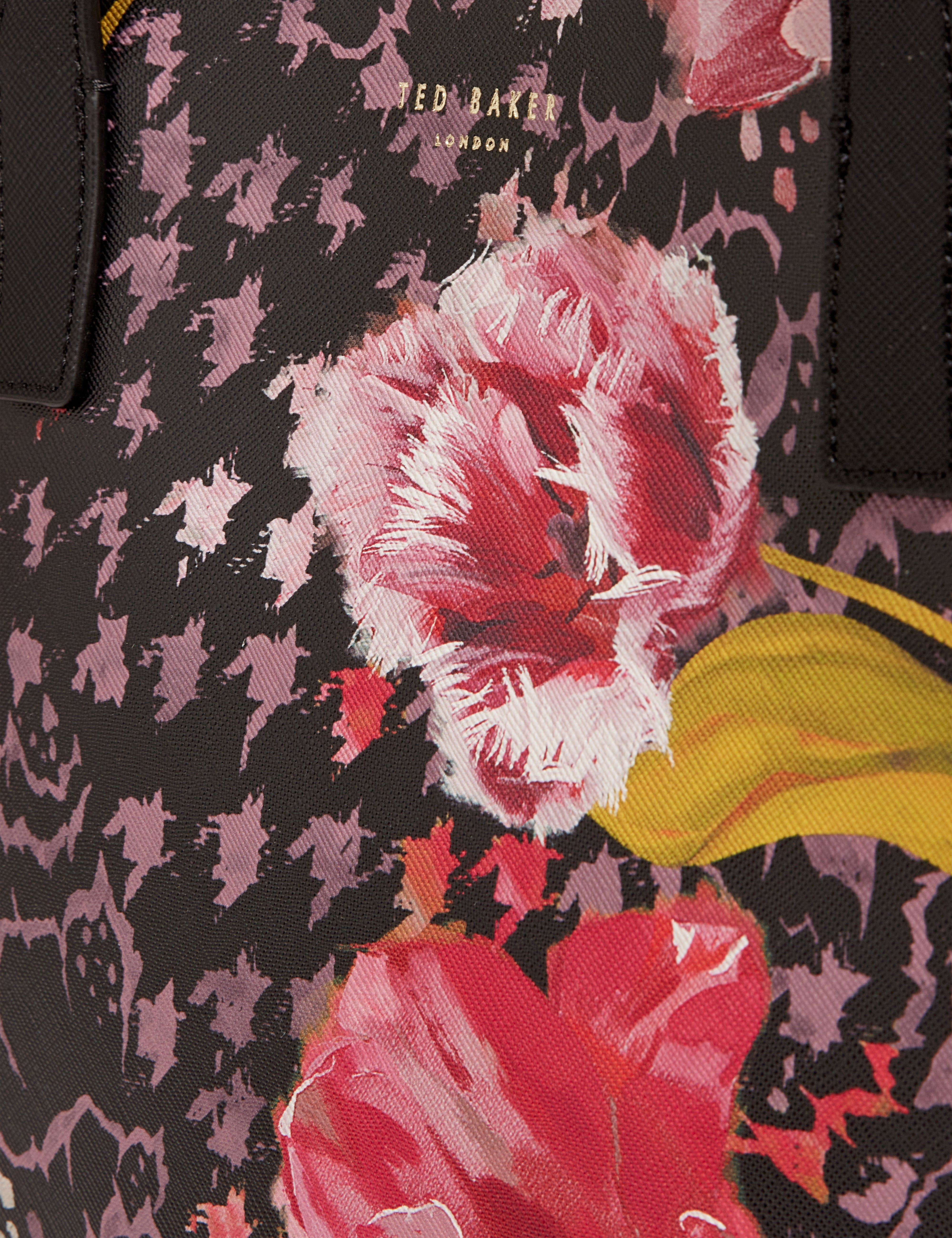 Tullsa Floral Printed Large Icon Bag Black