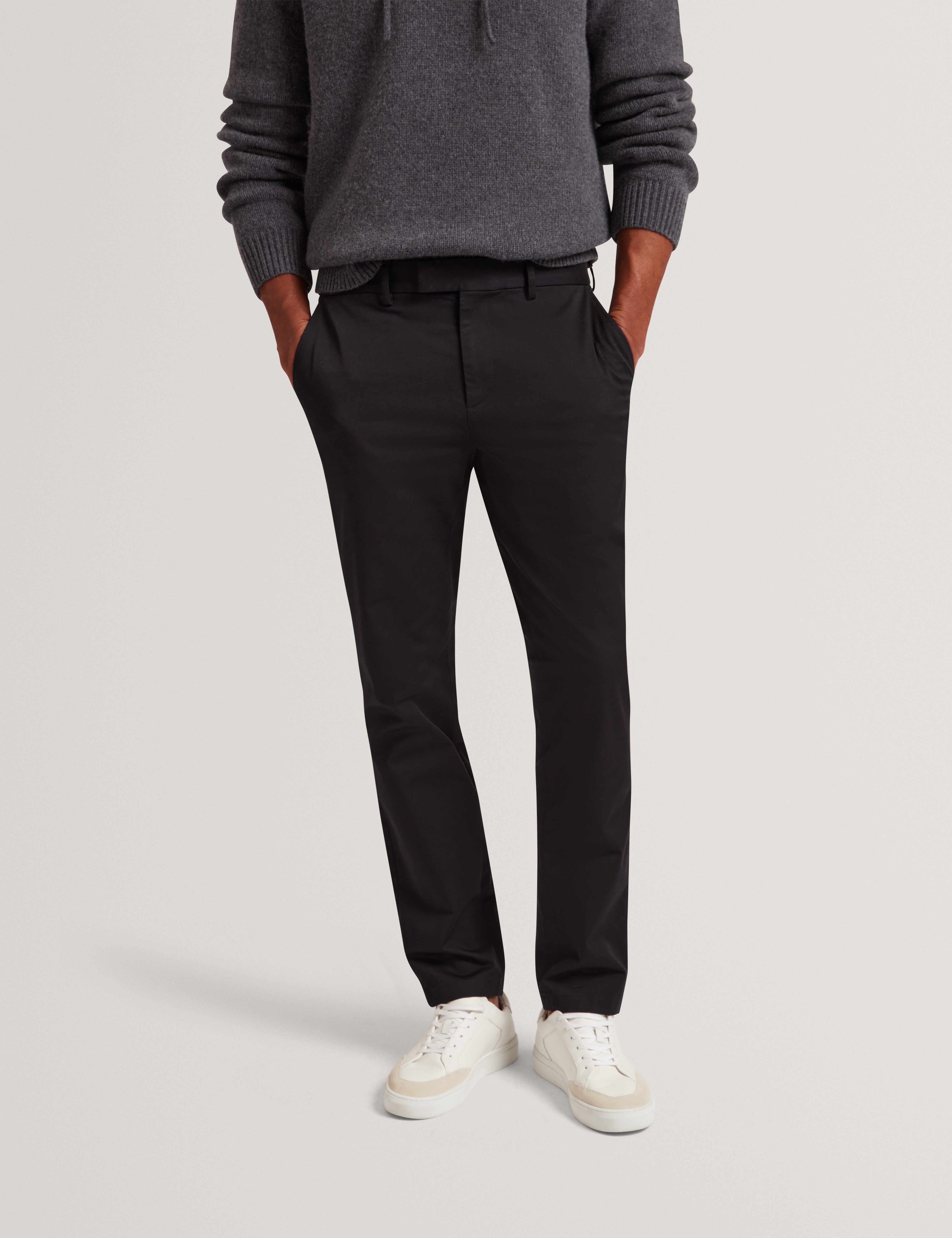 Howeton Slim Stretch Chino Black