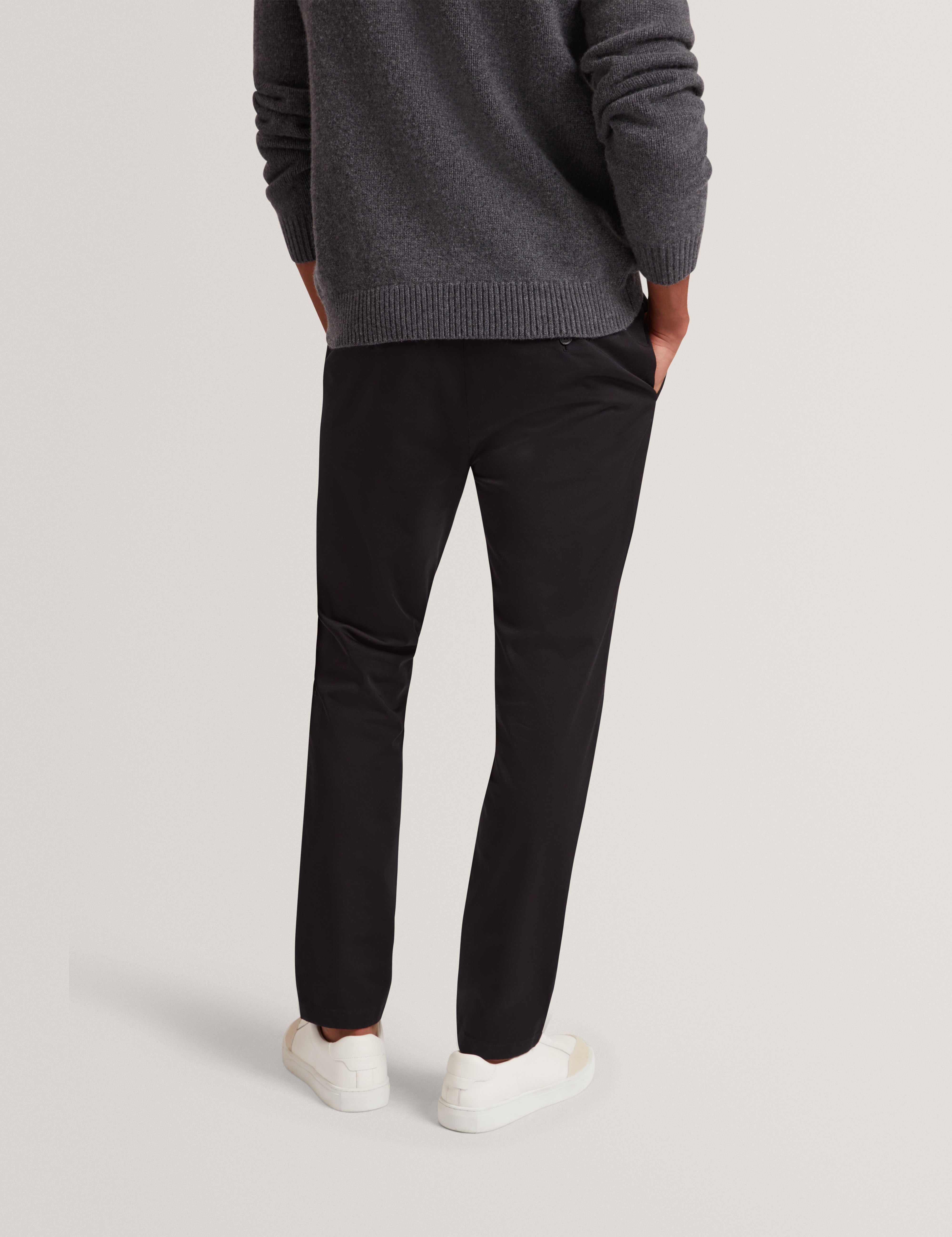 Howeton Slim Stretch Chino Black