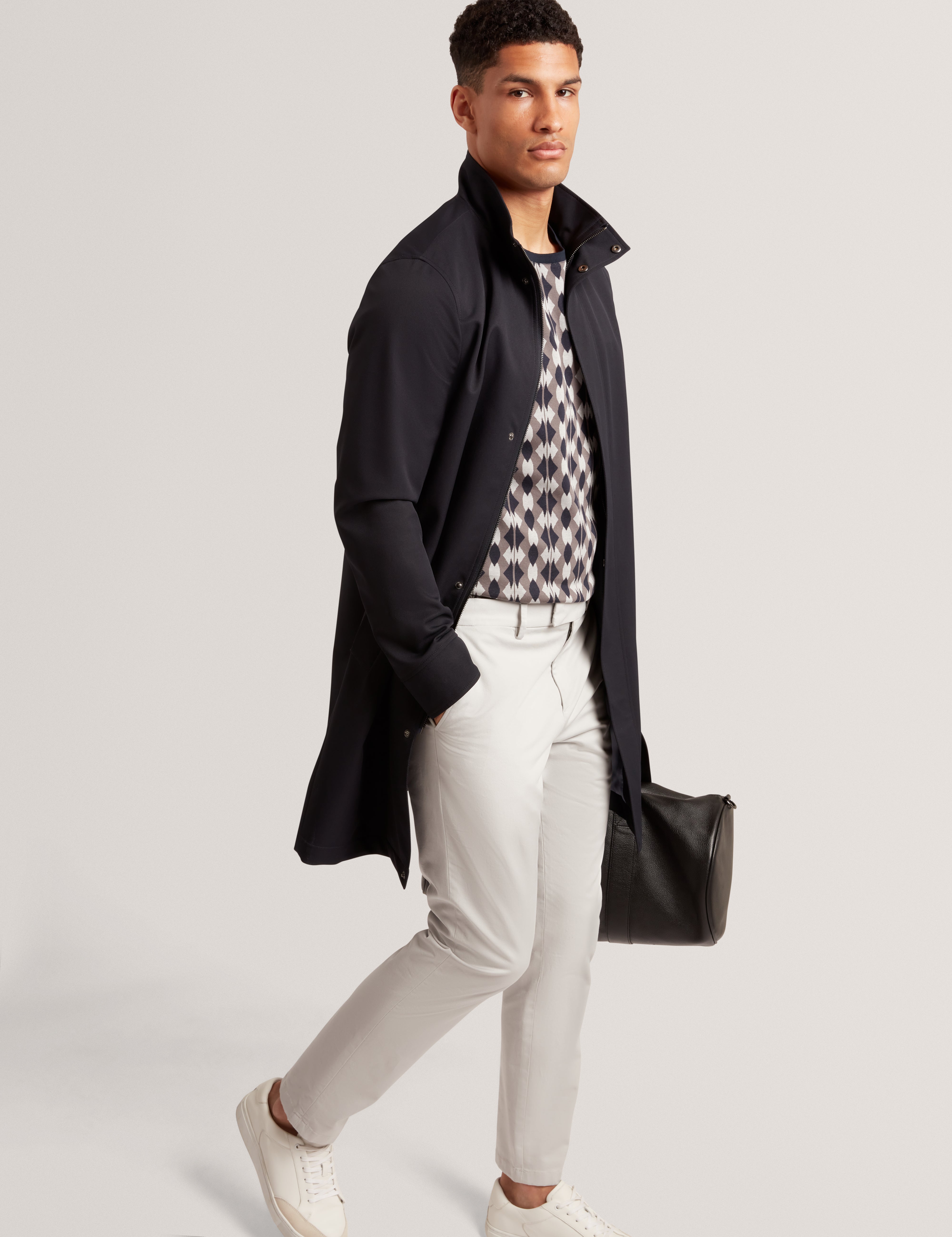 Howeton Slim Stretch Chino Lt-Grey