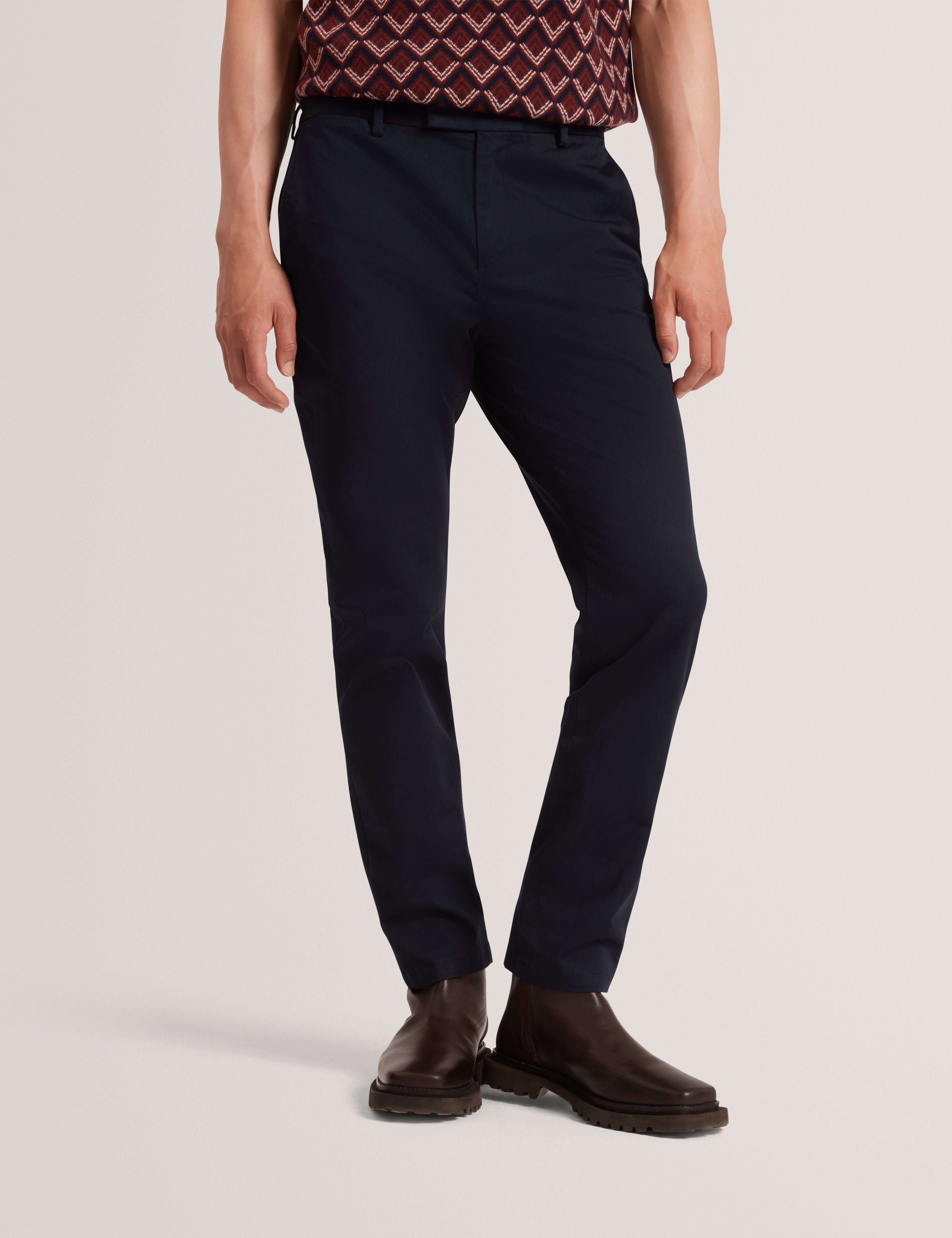Howeton Slim Stretch Chino Navy